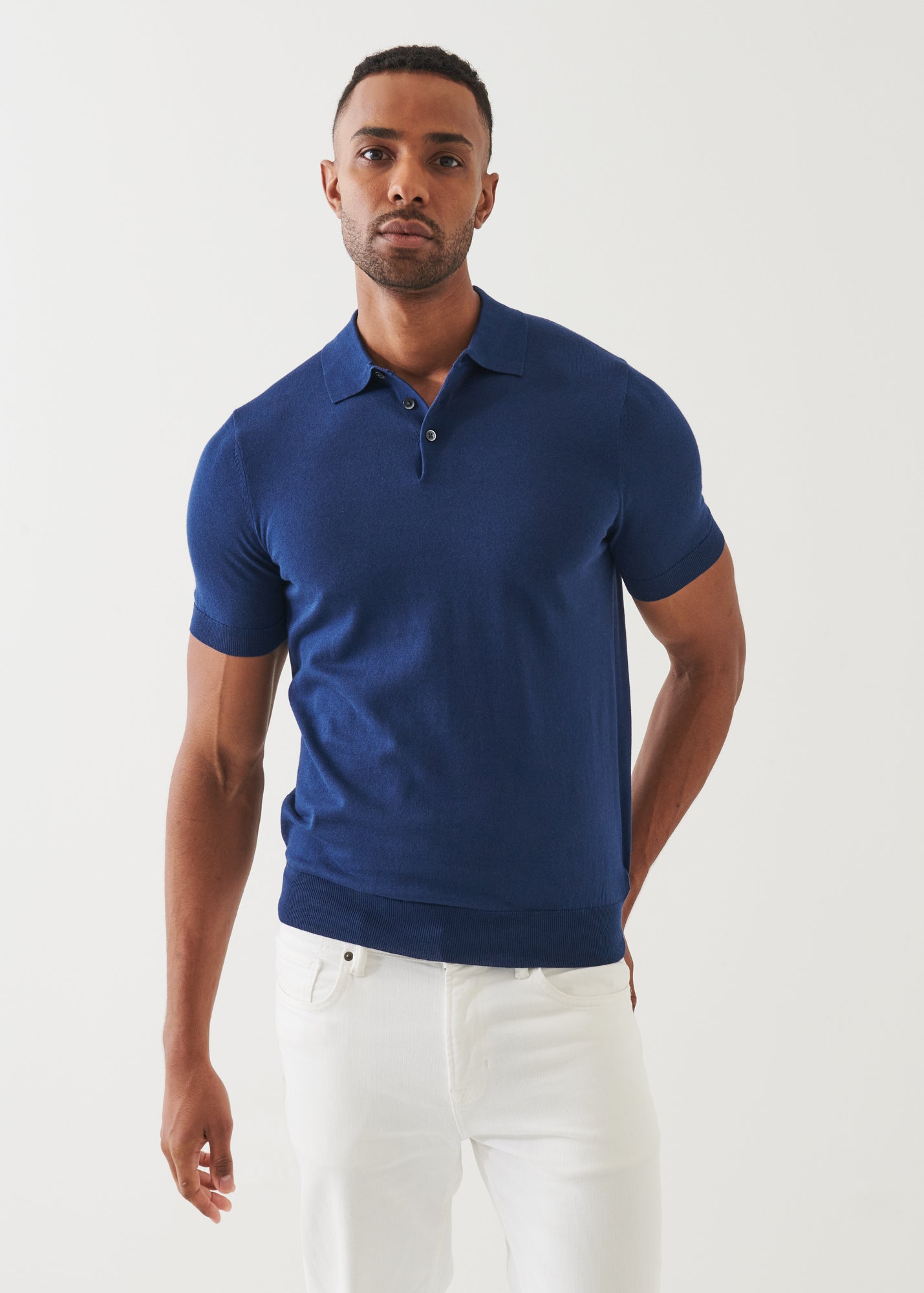 Cotton Cupro Button Polo