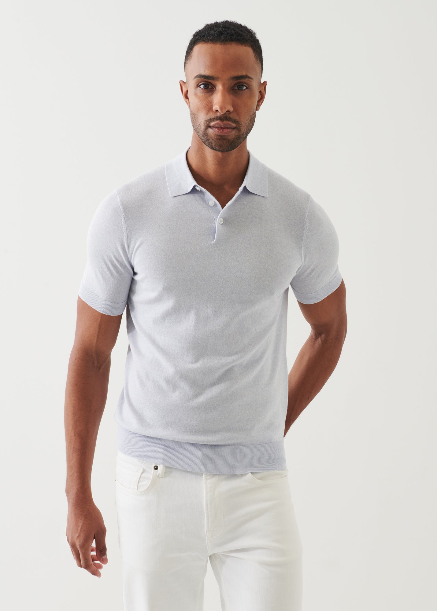 Cotton Cupro Button Polo