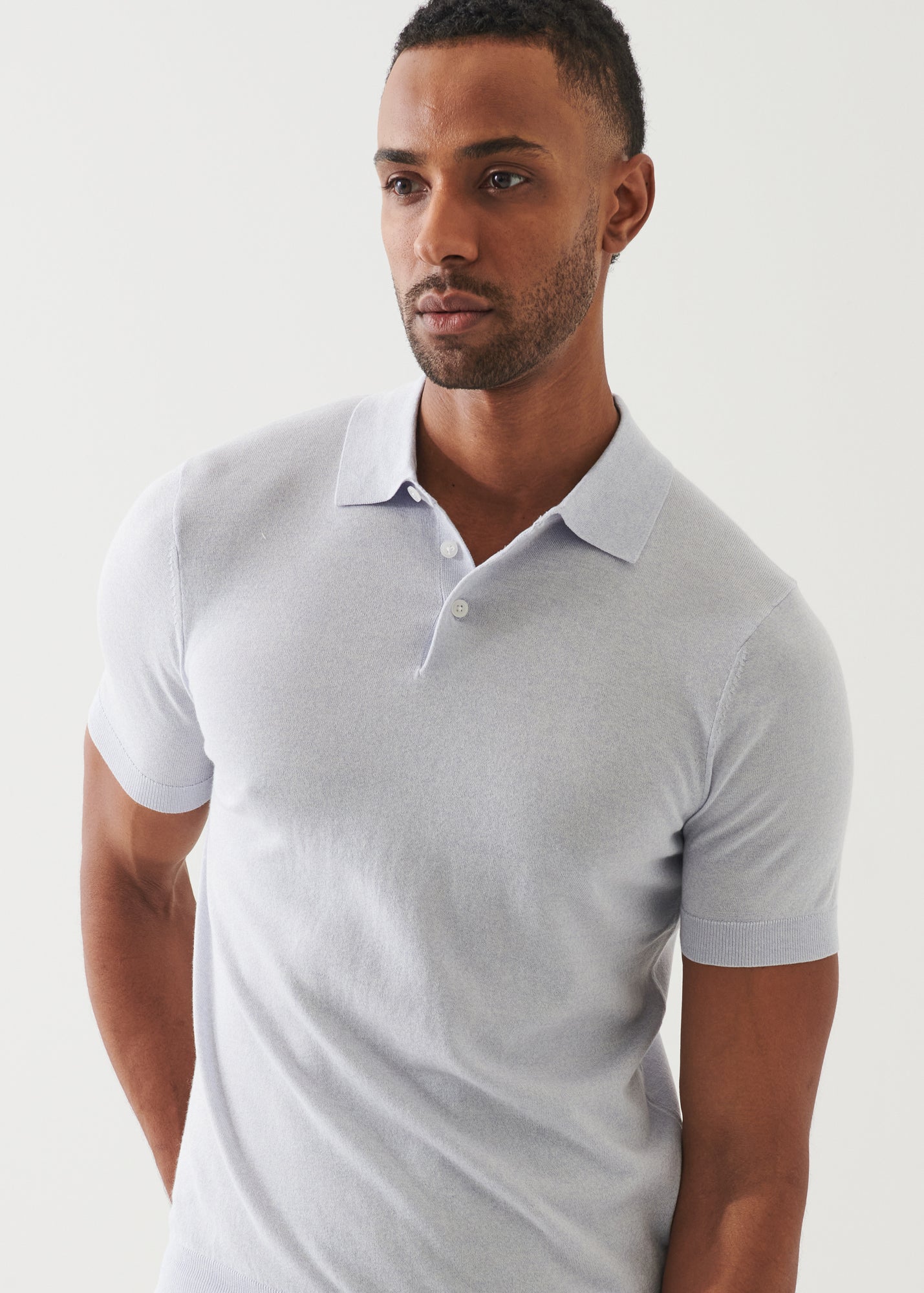 Cotton Cupro Button Polo