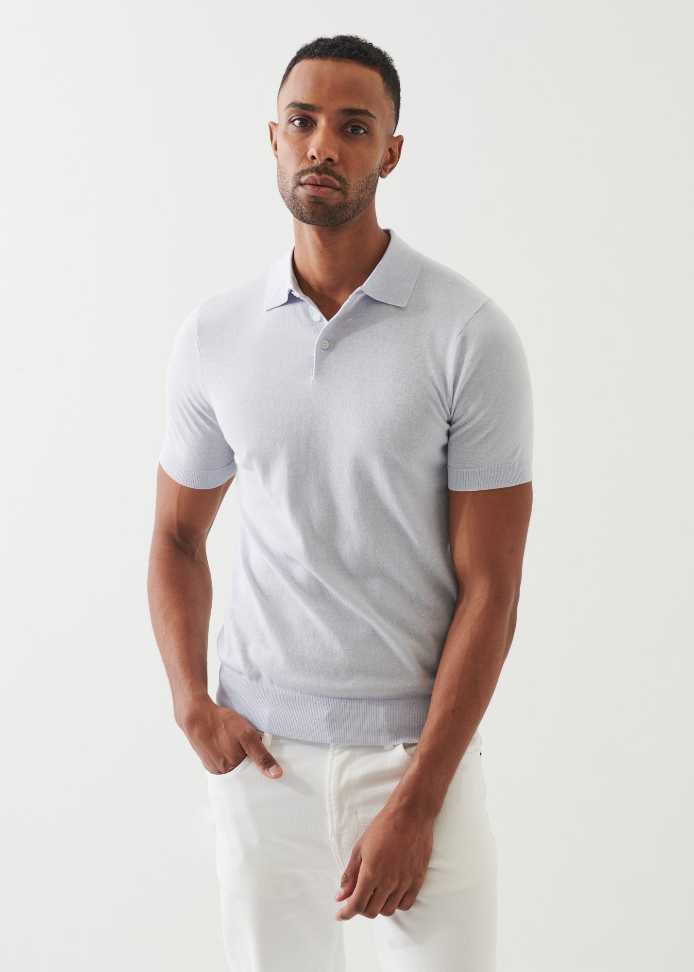 Cotton Cupro Button Polo