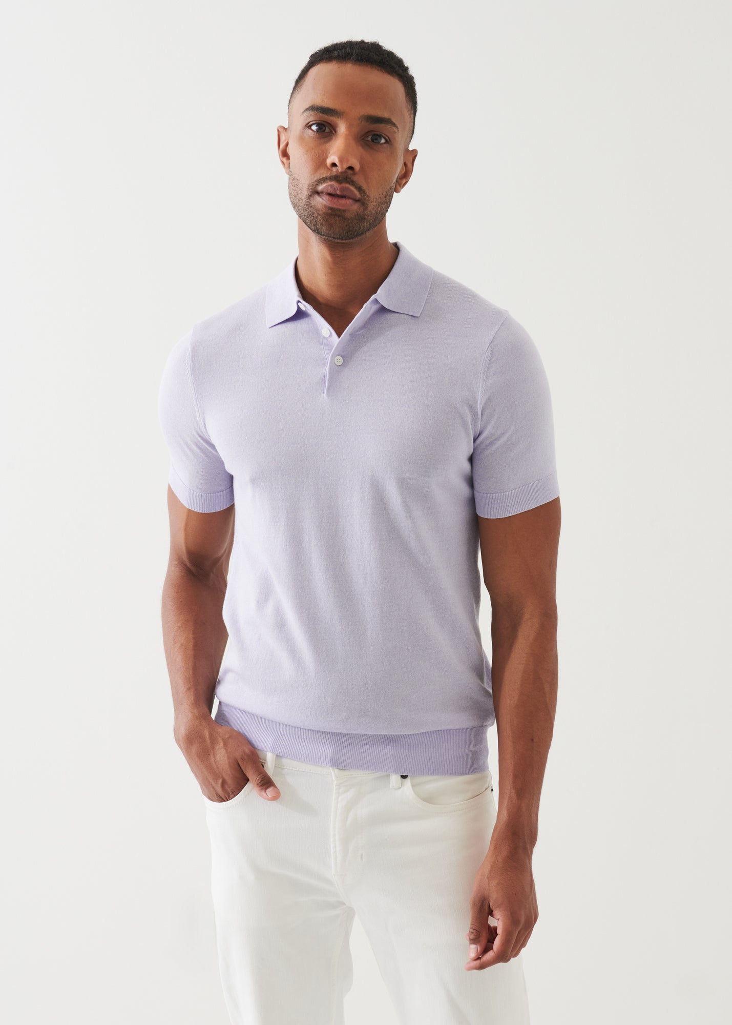 Cotton Cupro Button Polo