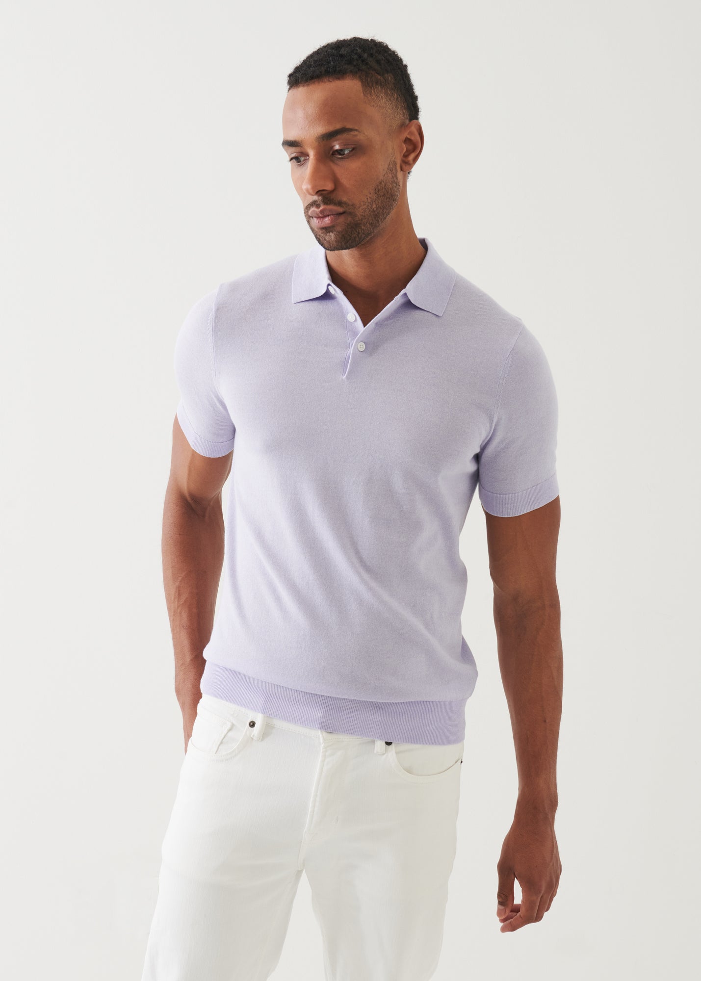 Cotton Cupro Button Polo