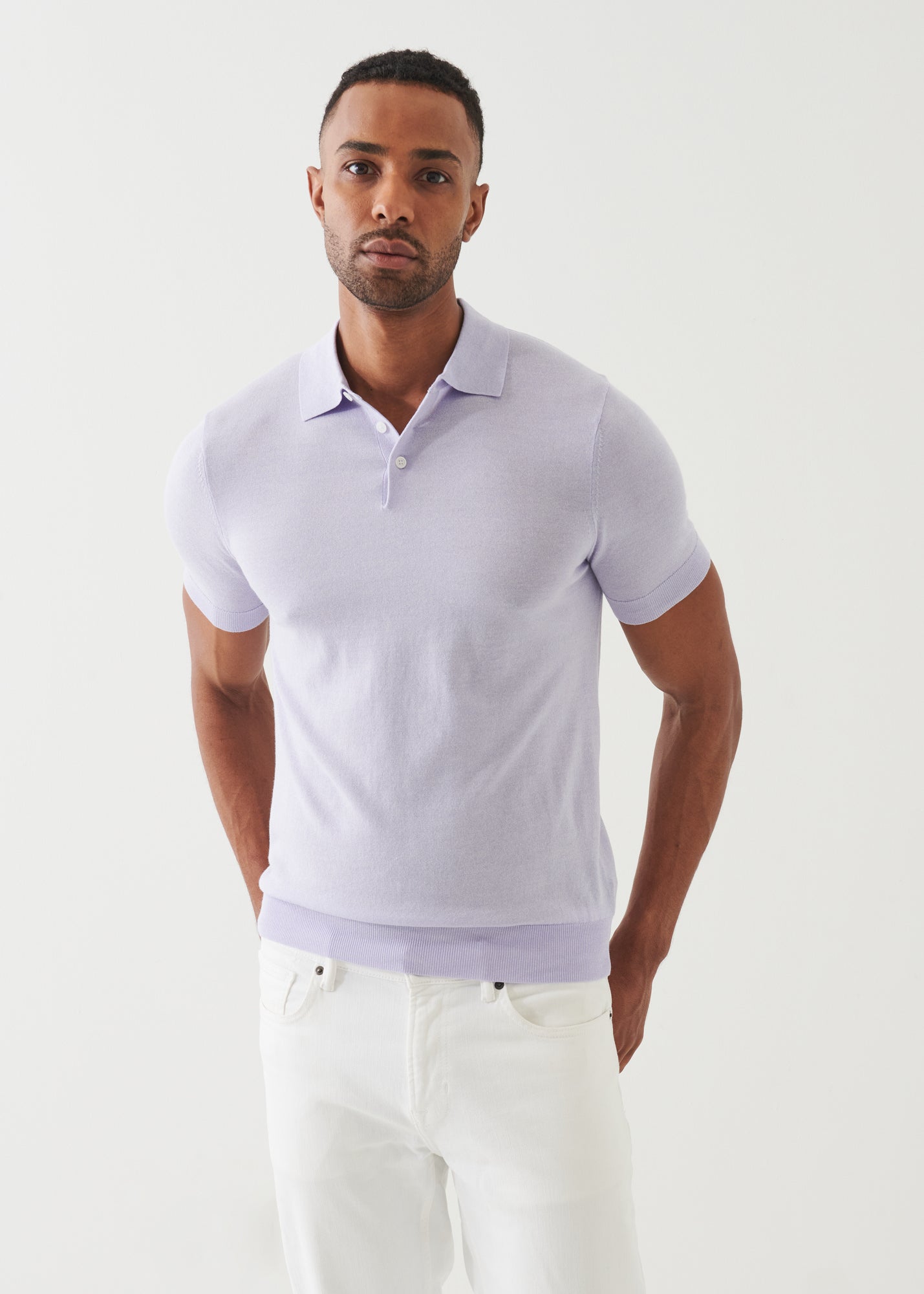 Cotton Cupro Button Polo