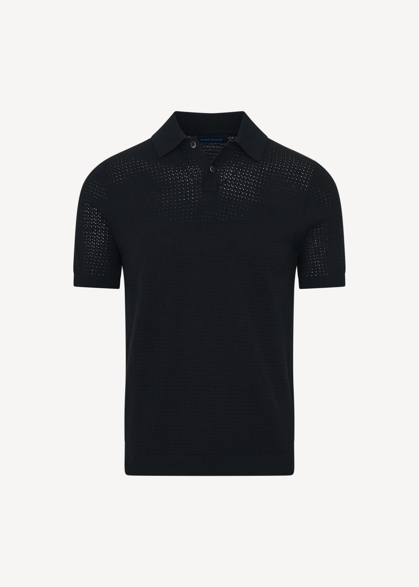 Cotton Blend Honeycomb Stitch Polo - PATRICK ASSARAF