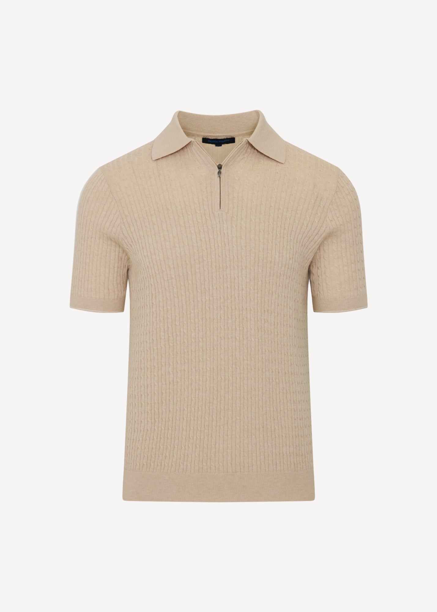 Cotton Blend Baby Cable Zip Polo