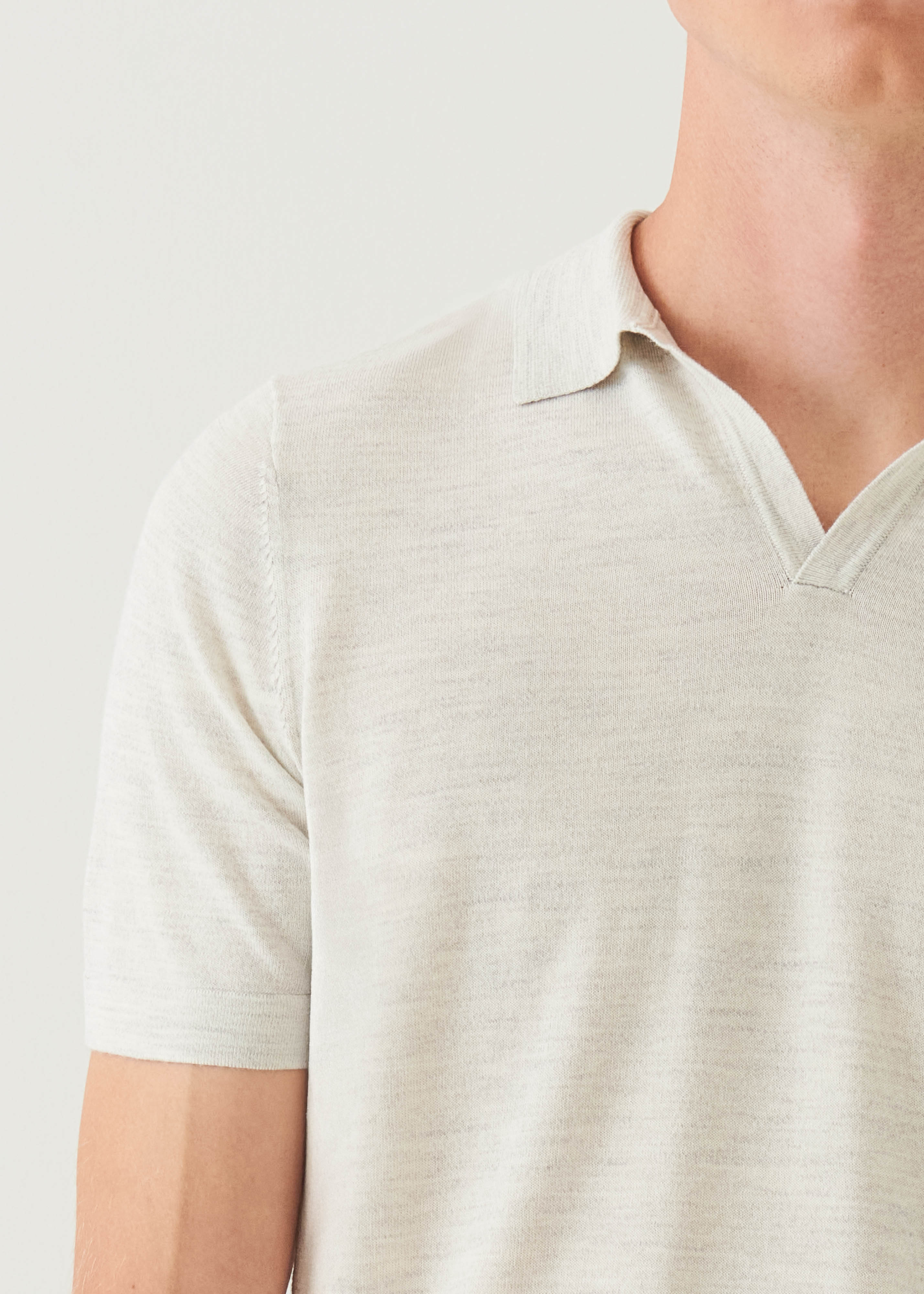 Cotton Cupro Open Polo - PATRICK ASSARAF