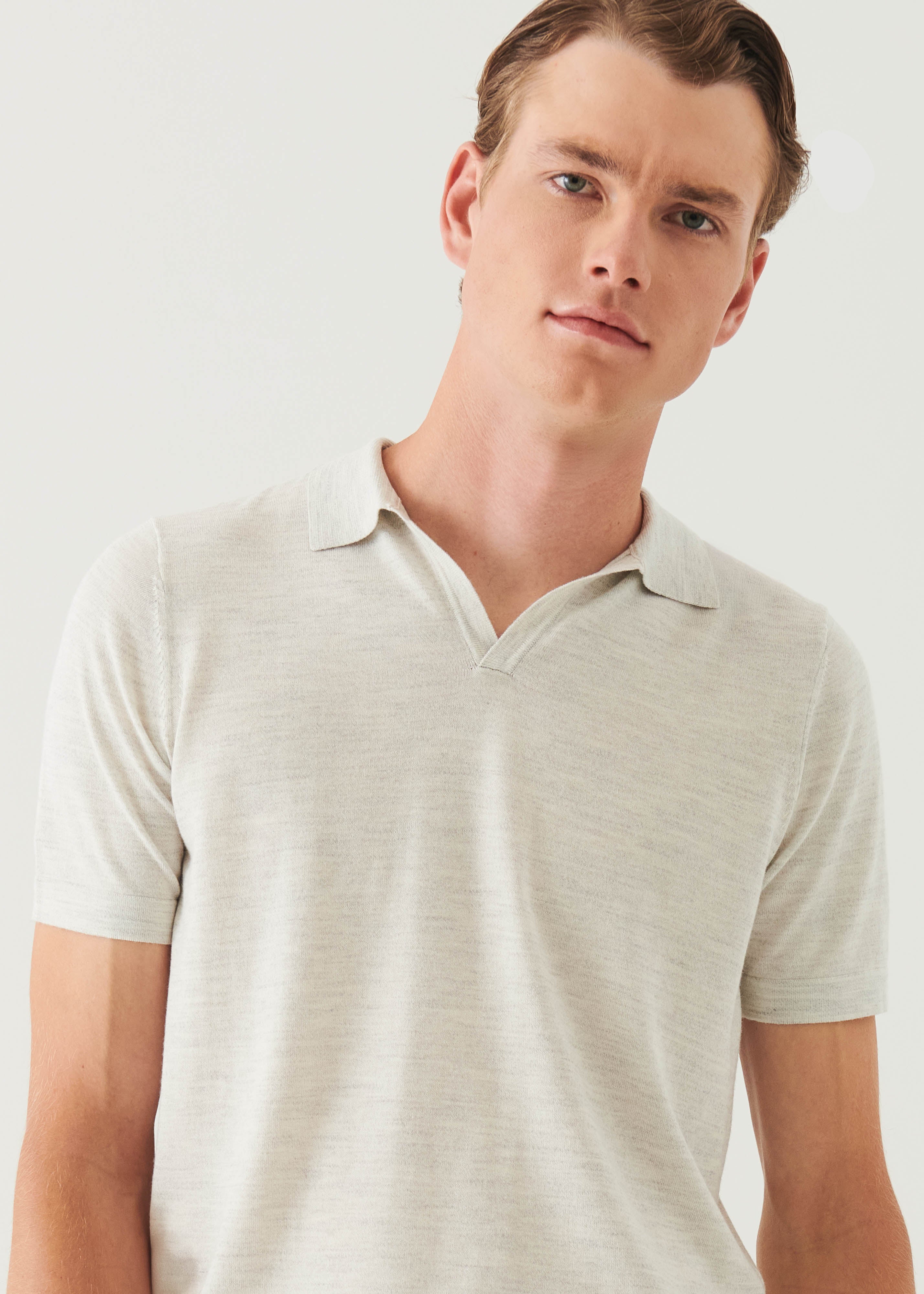 Cotton Cupro Open Polo - PATRICK ASSARAF