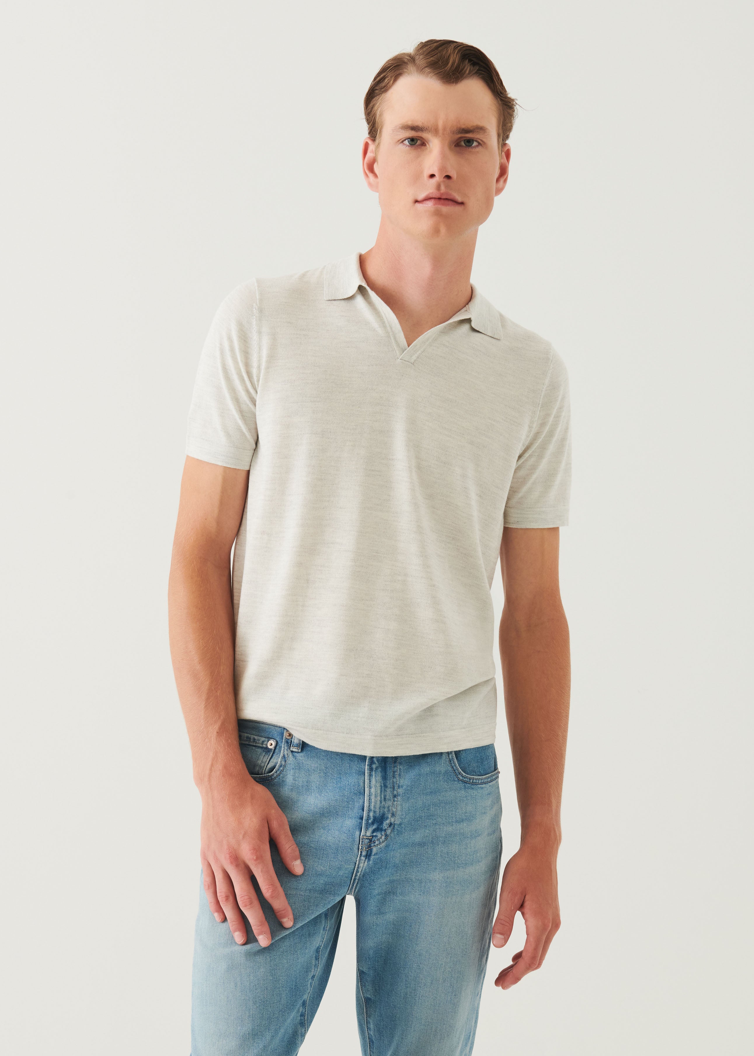 Cotton Cupro Open Polo - PATRICK ASSARAF
