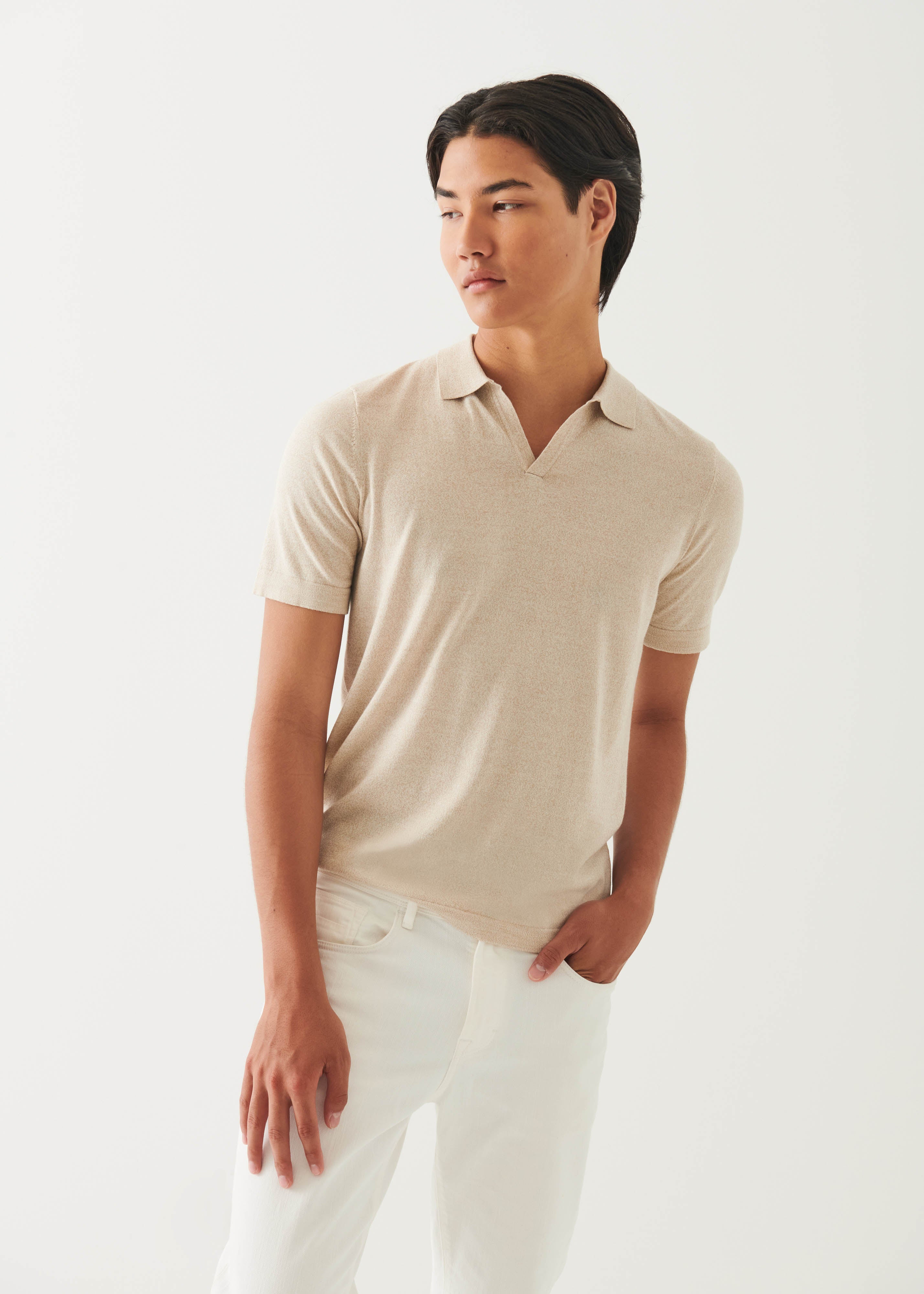 Cotton Cupro Open Polo - PATRICK ASSARAF
