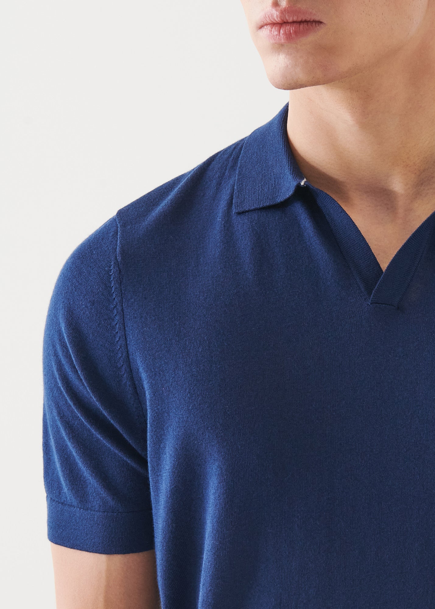 Cotton Cupro Open Polo - PATRICK ASSARAF