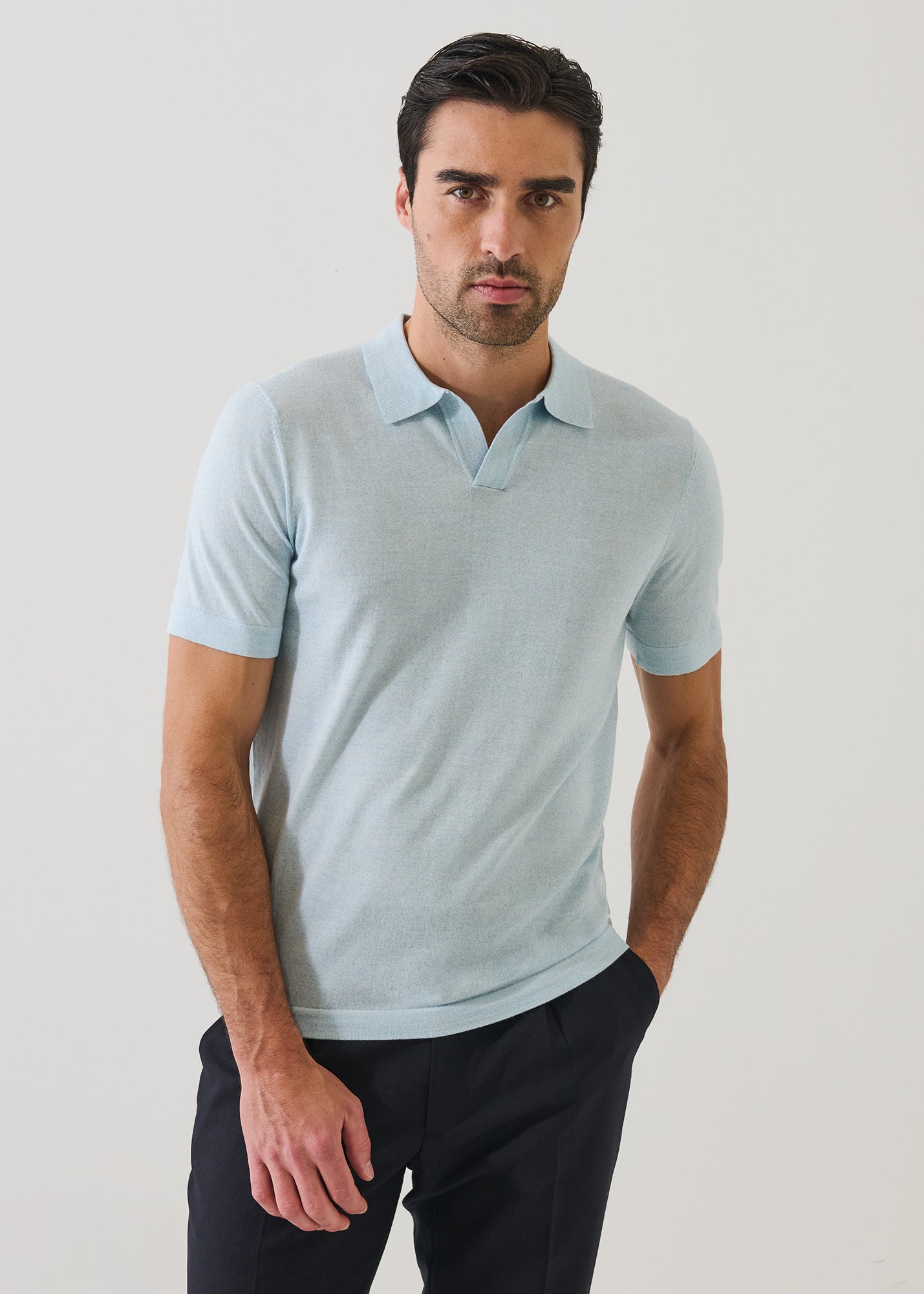 Cotton-Cupro Open Polo
