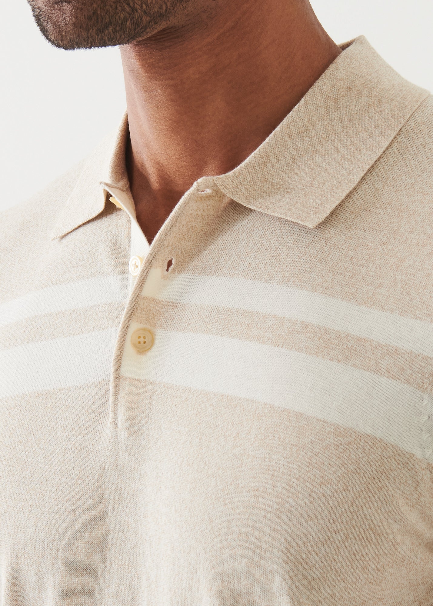 Cotton Cupro Striped Polo - PATRICK ASSARAF