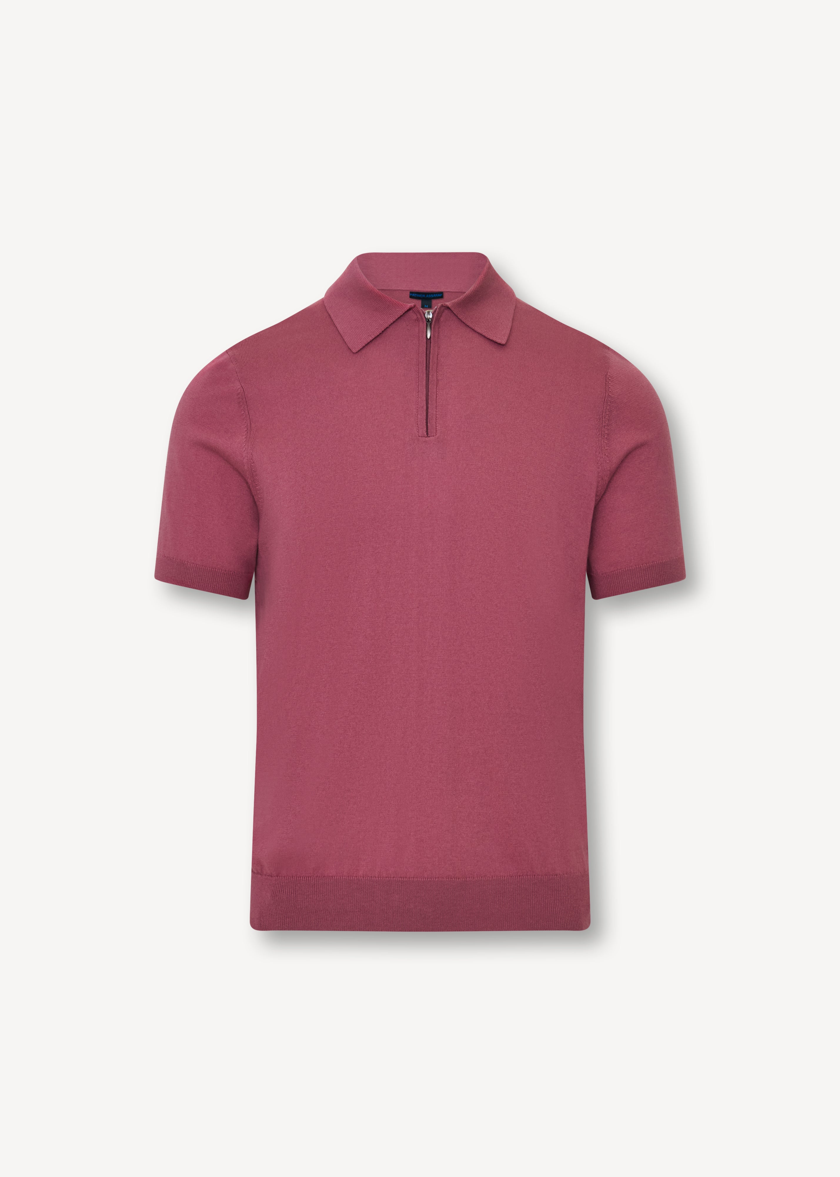 Cotton Blend Zip Polo - PATRICK ASSARAF