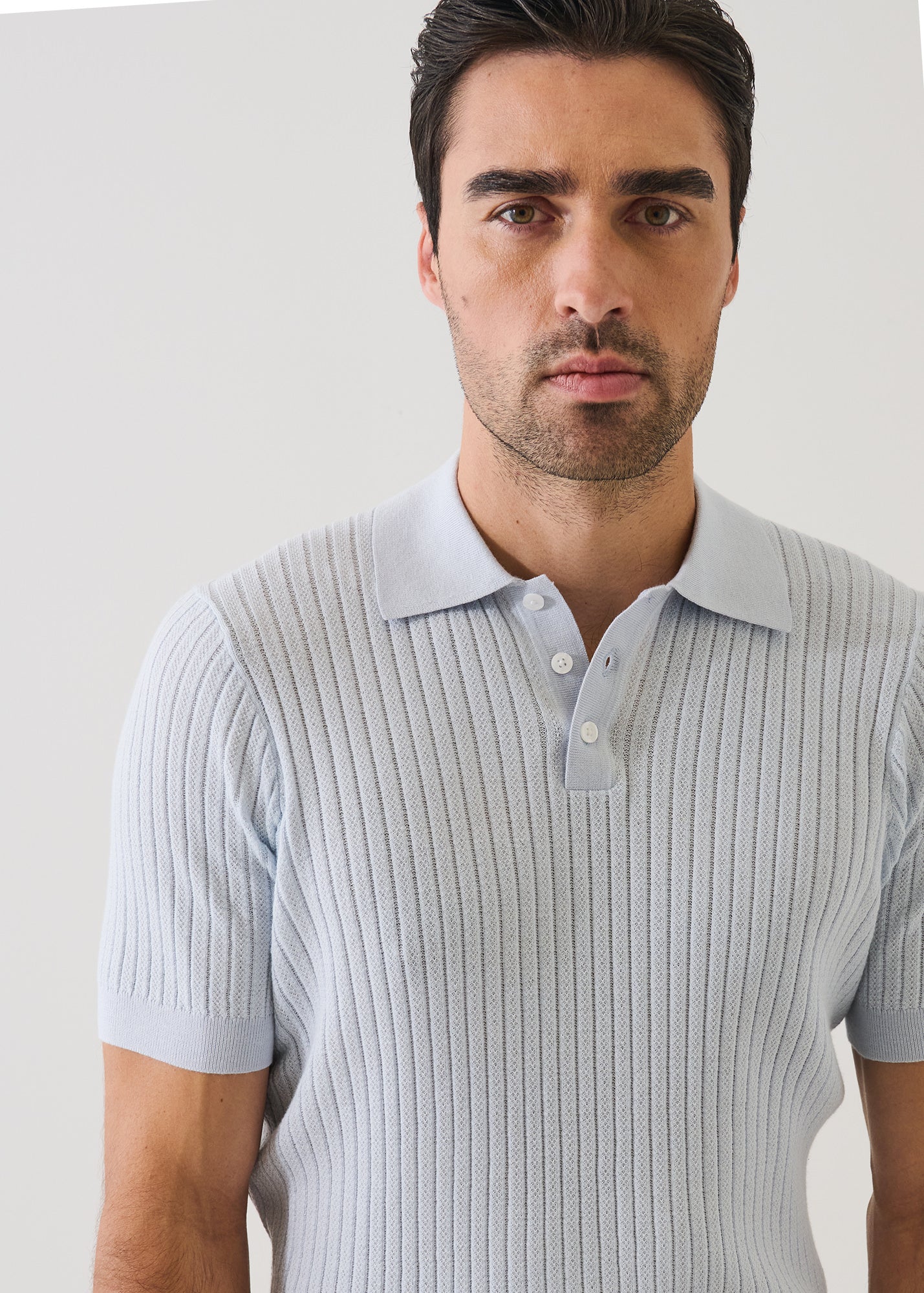 Cotton Blend Drop Needle Polo