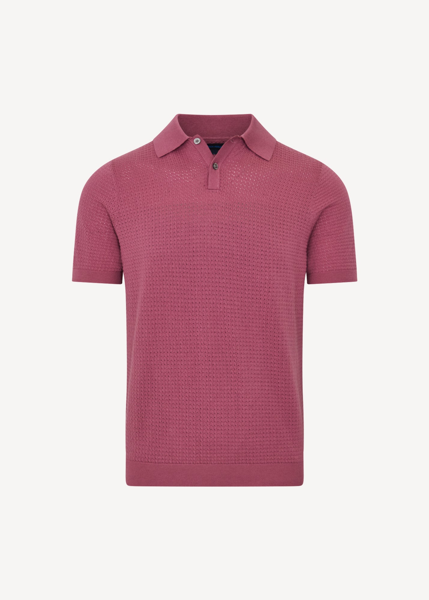 Cotton Blend Honeycomb Stitch Polo - PATRICK ASSARAF
