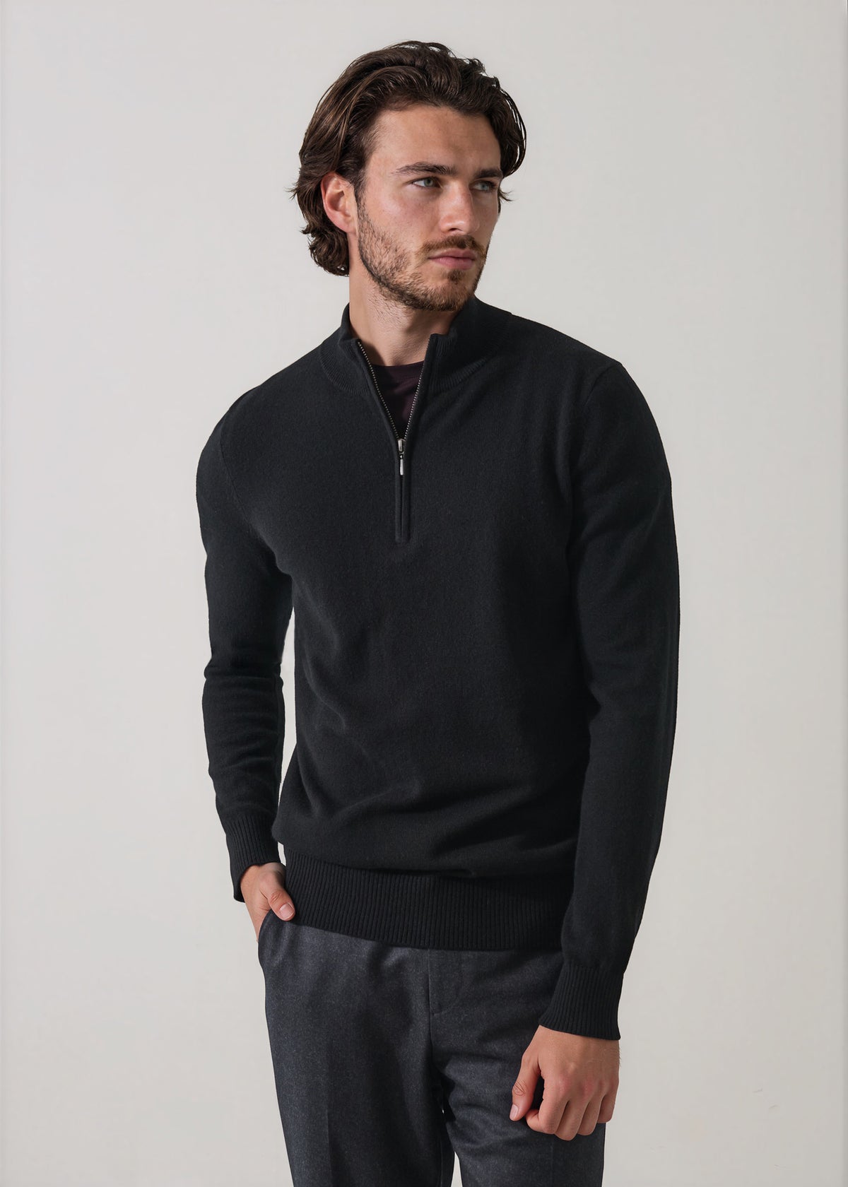 Nano Cashmere Quarter Zip - PATRICK ASSARAF