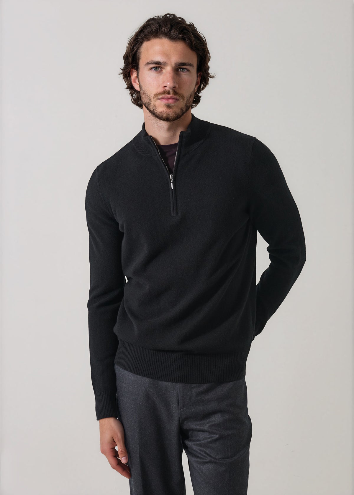 Nano Cashmere Quarter Zip - PATRICK ASSARAF