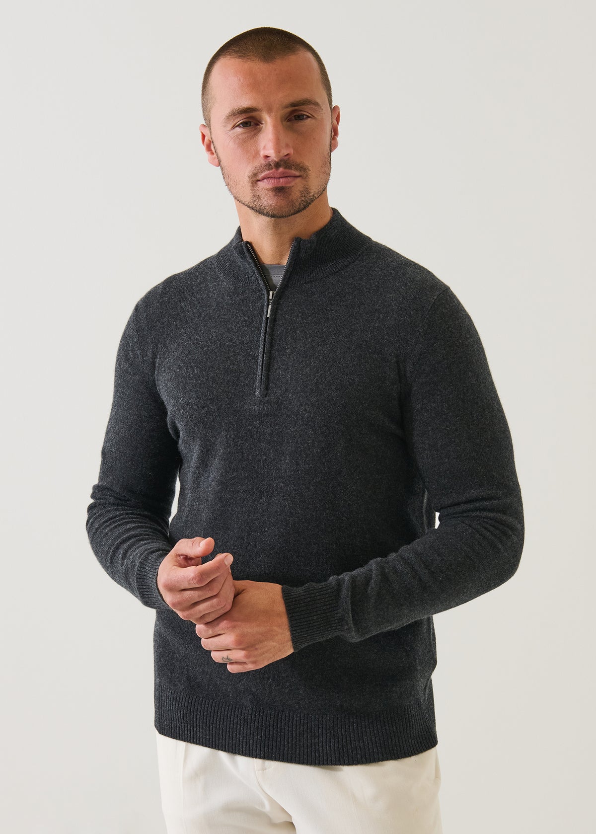 Nano Cashmere Quarter Zip - PATRICK ASSARAF