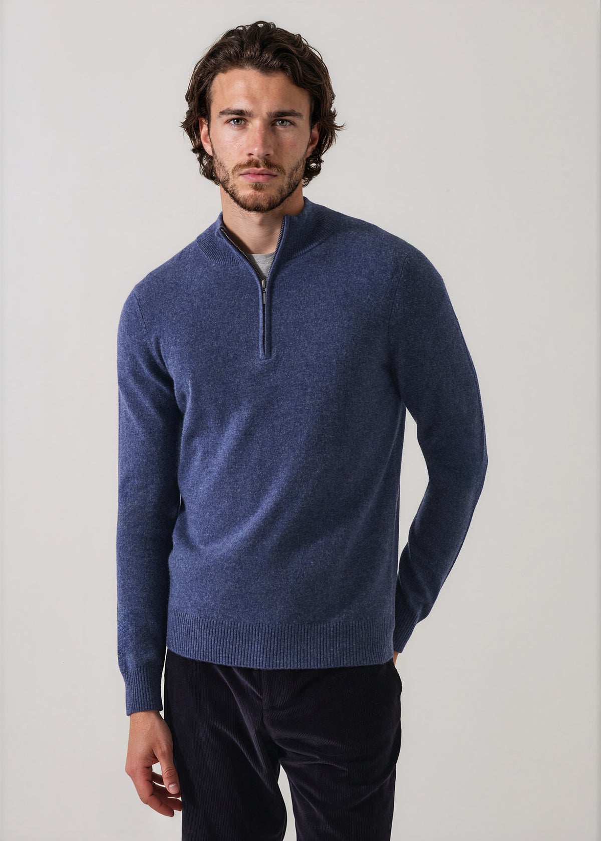 Nano Cashmere Quarter Zip - PATRICK ASSARAF