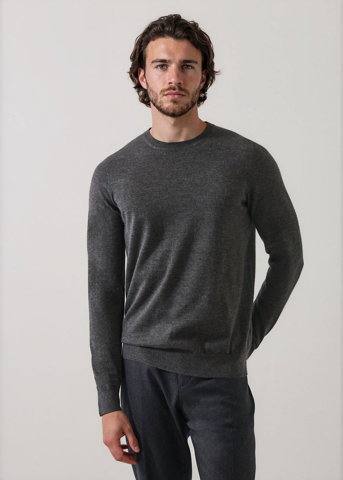 Fine Gauge Cashmere Crew Neck - PATRICK ASSARAF