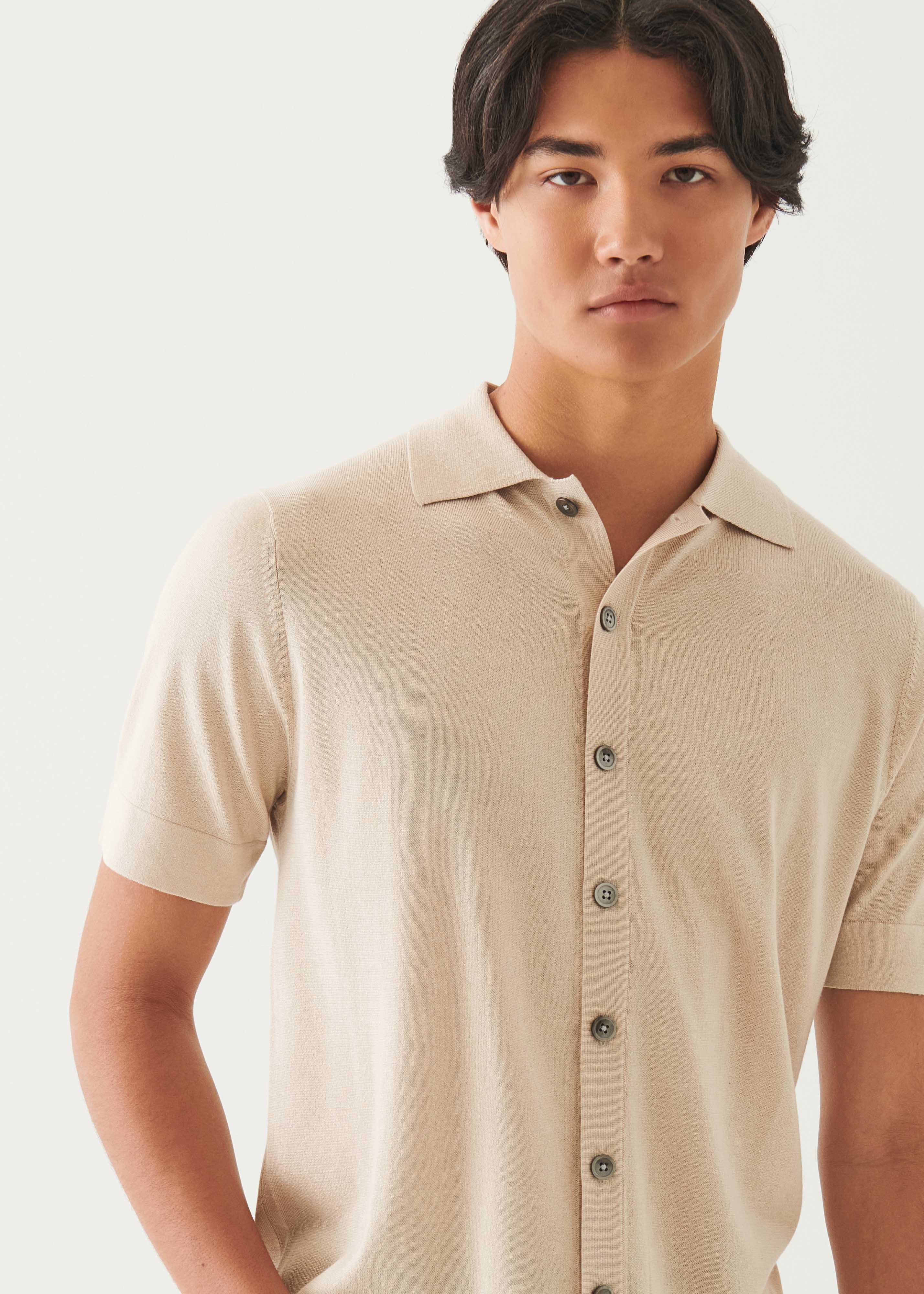 Silk Cashmere Button Front Shirt - PATRICK ASSARAF