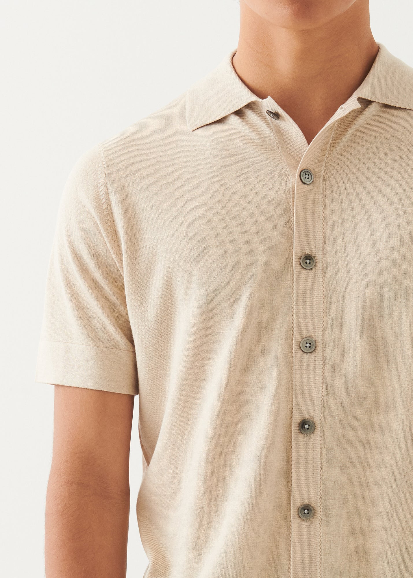 Silk Cashmere Button Front Shirt - PATRICK ASSARAF