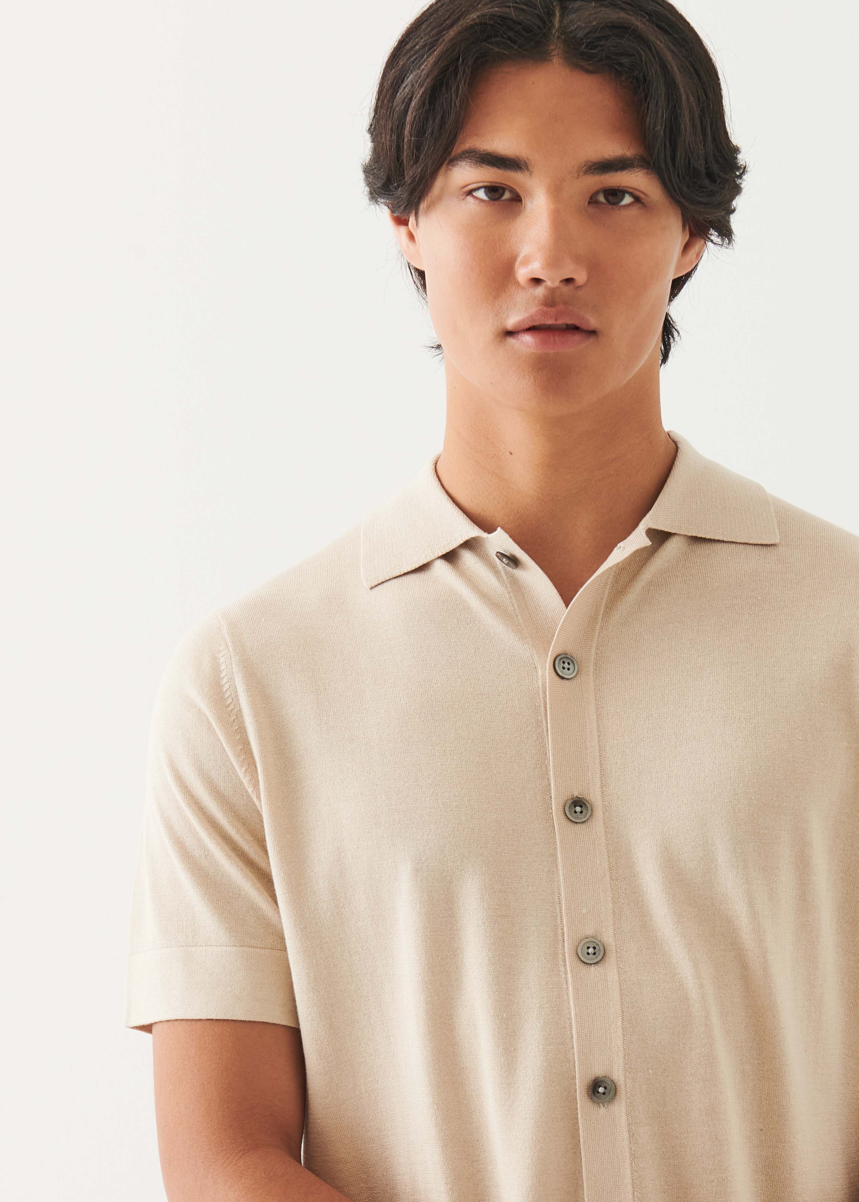 Silk Cashmere Button Front Shirt - PATRICK ASSARAF