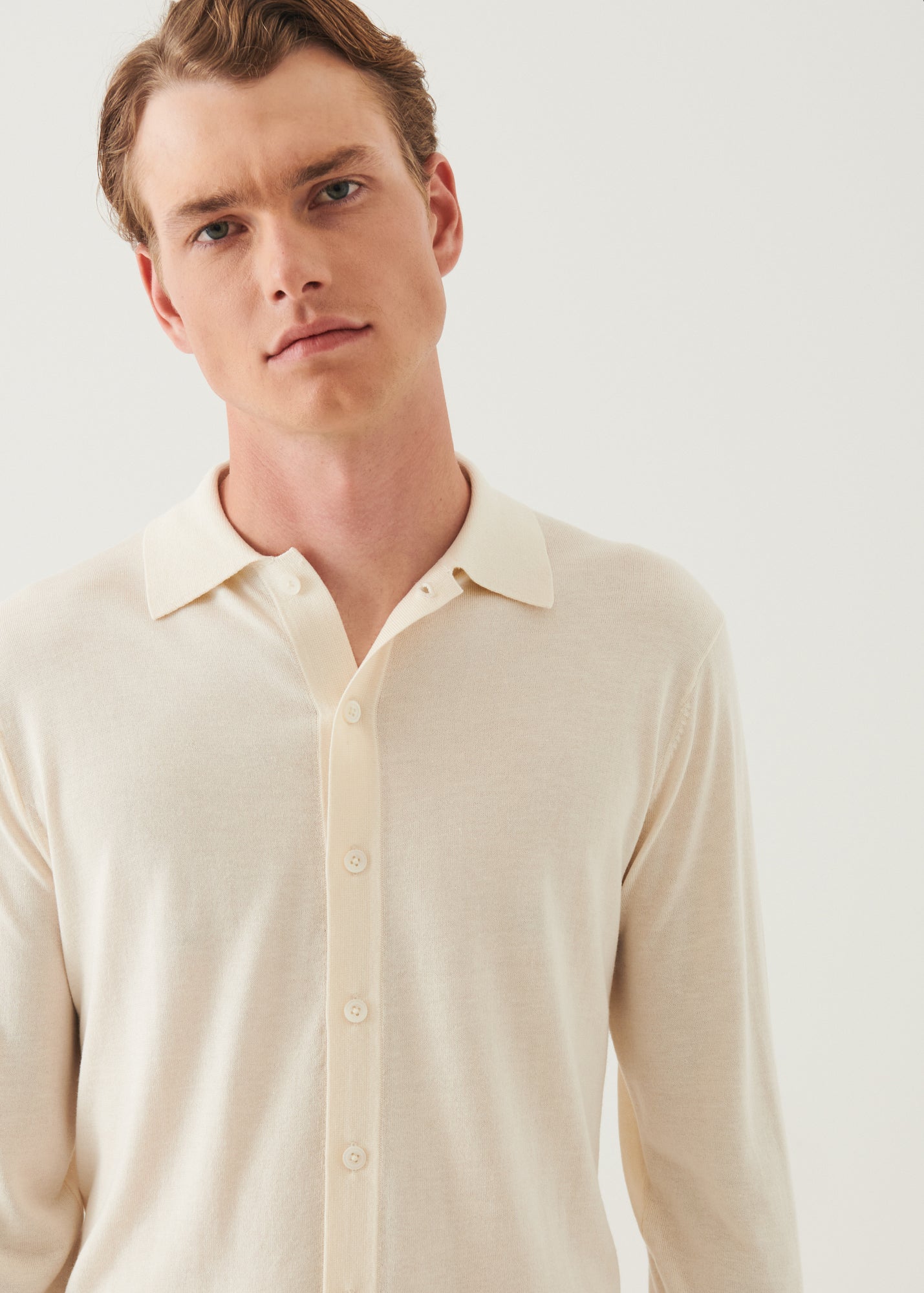 Silk Cashmere Button Front Shirt - PATRICK ASSARAF