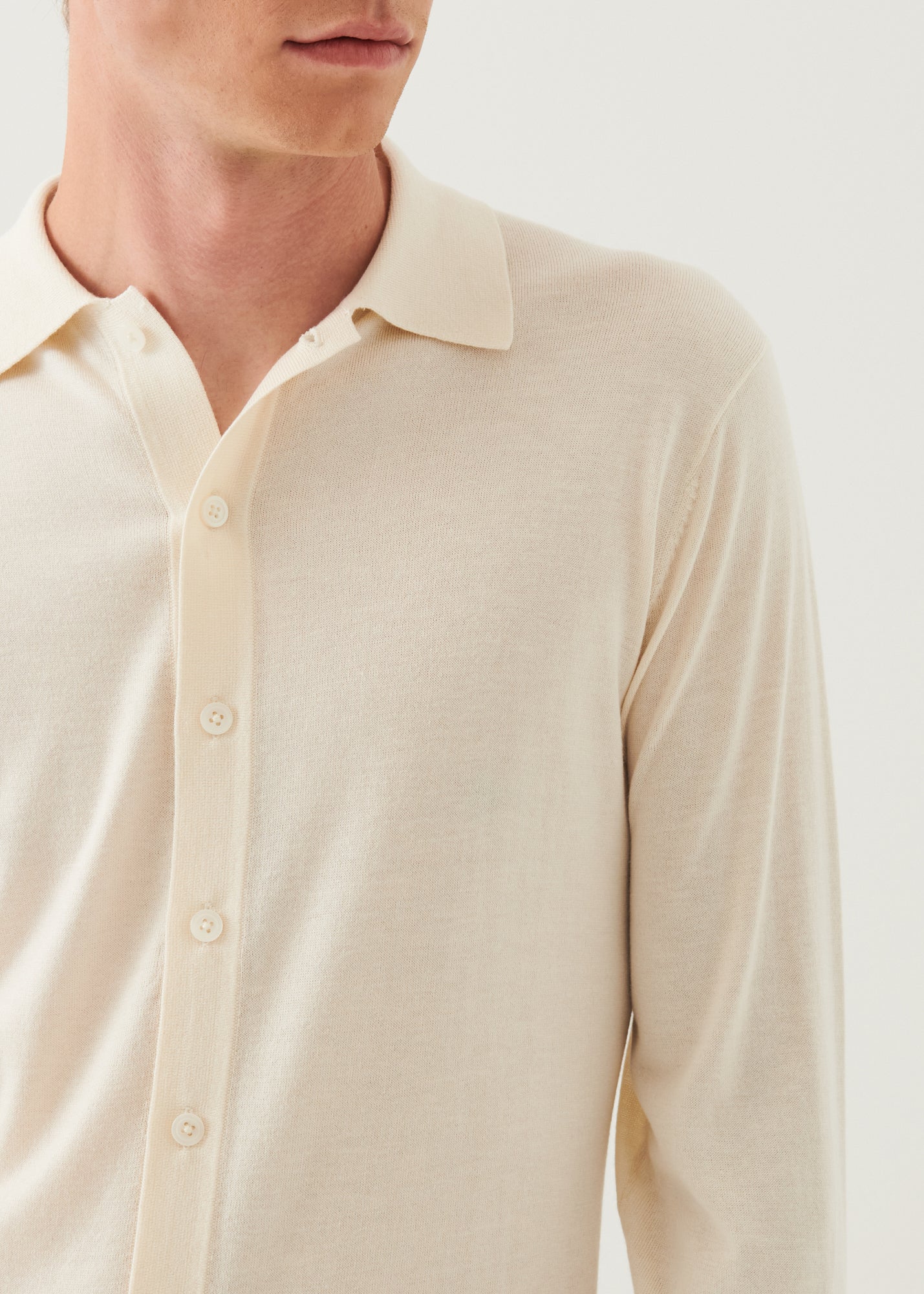 Silk Cashmere Button Front Shirt - PATRICK ASSARAF