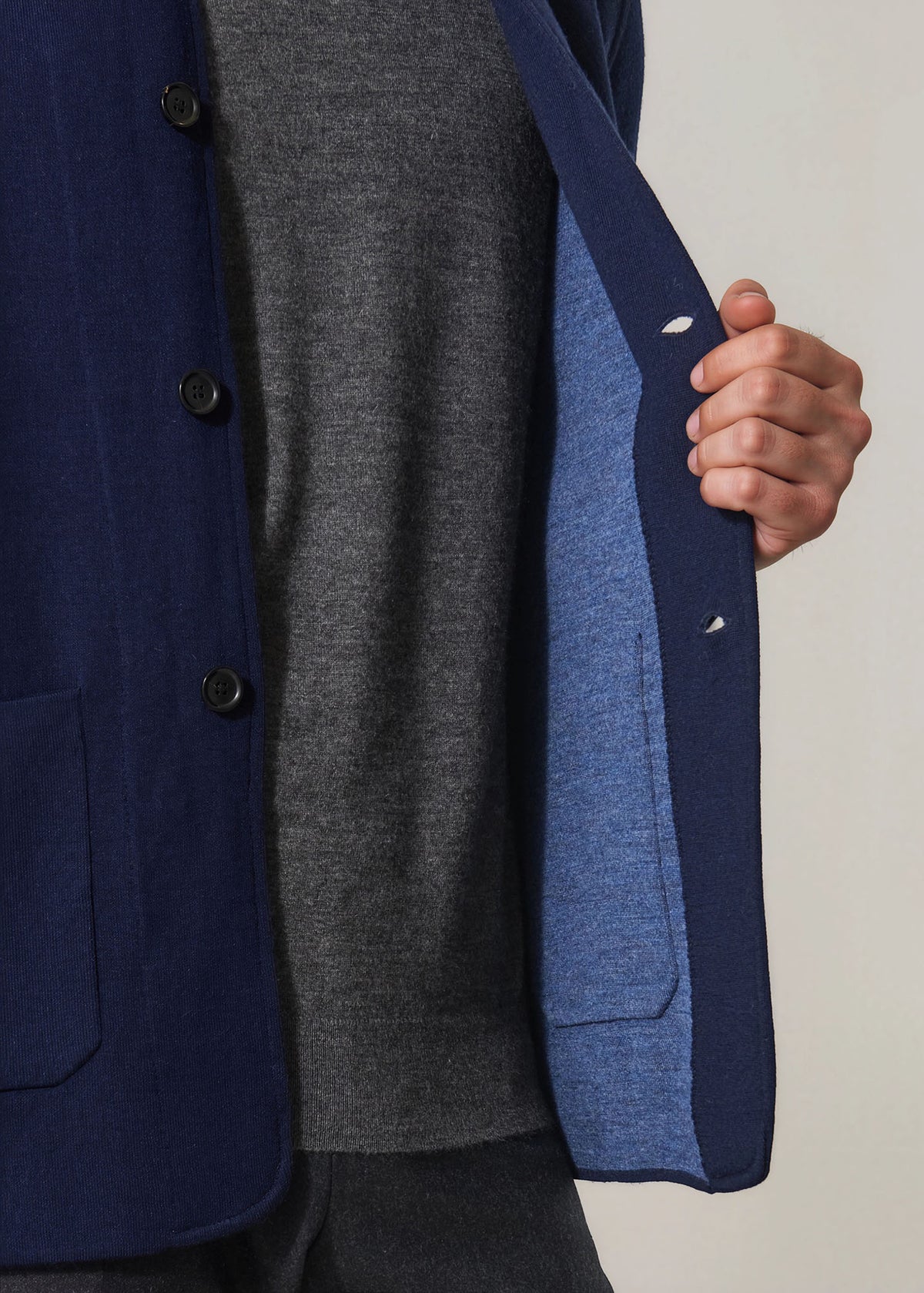 Double Face Merino Button Front Jacket - PATRICK ASSARAF