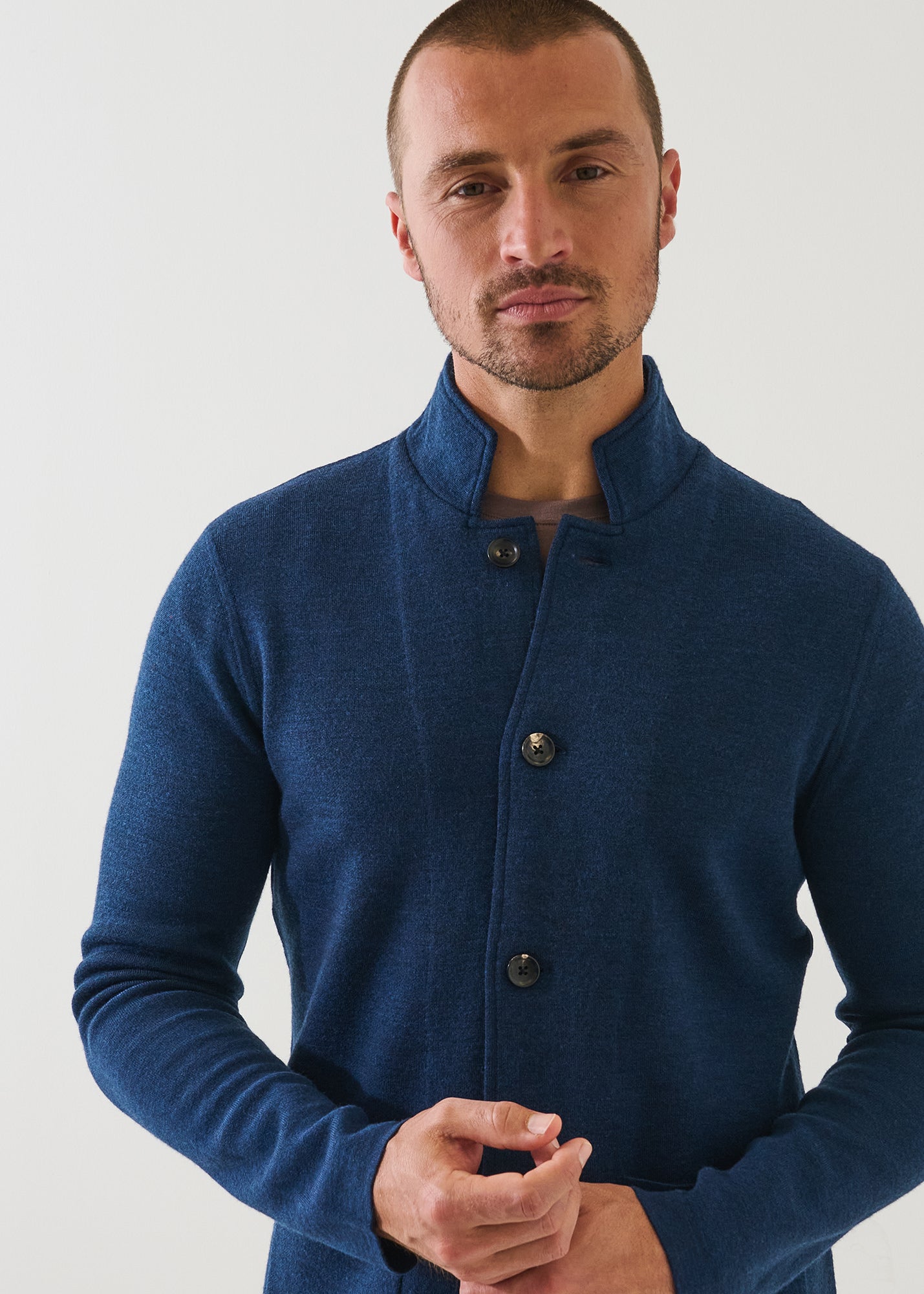 Double Face Merino Button Front Jacket