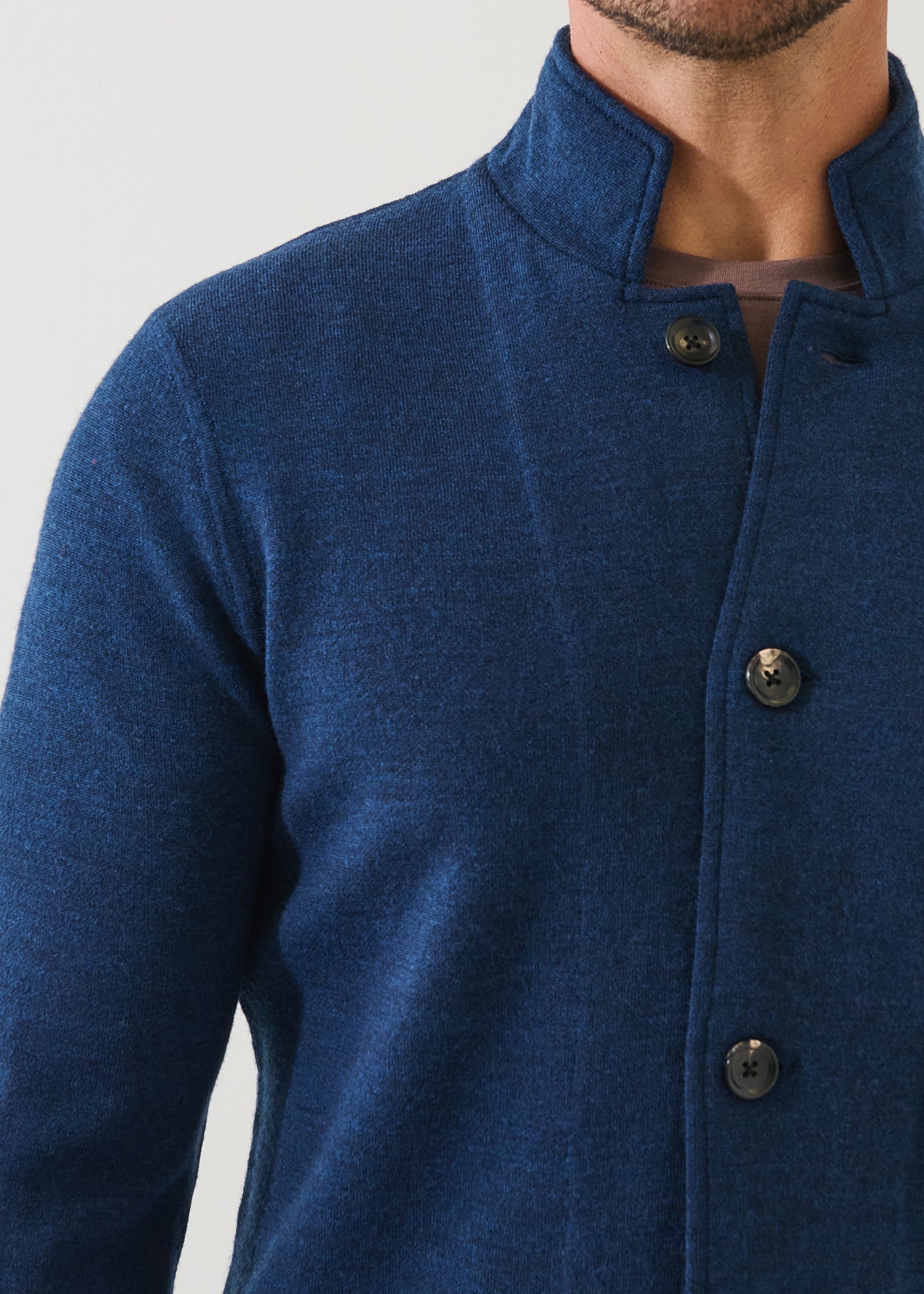 Double Face Merino Button Front Jacket