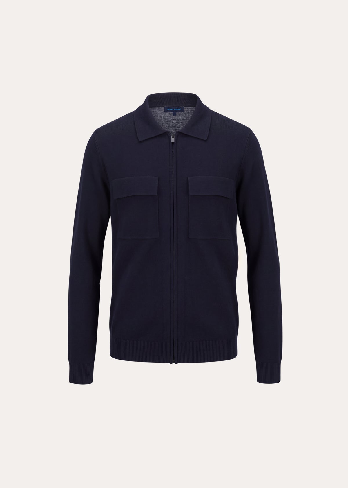 Double Face Merino Full Zip Shirt Jacket - PATRICK ASSARAF