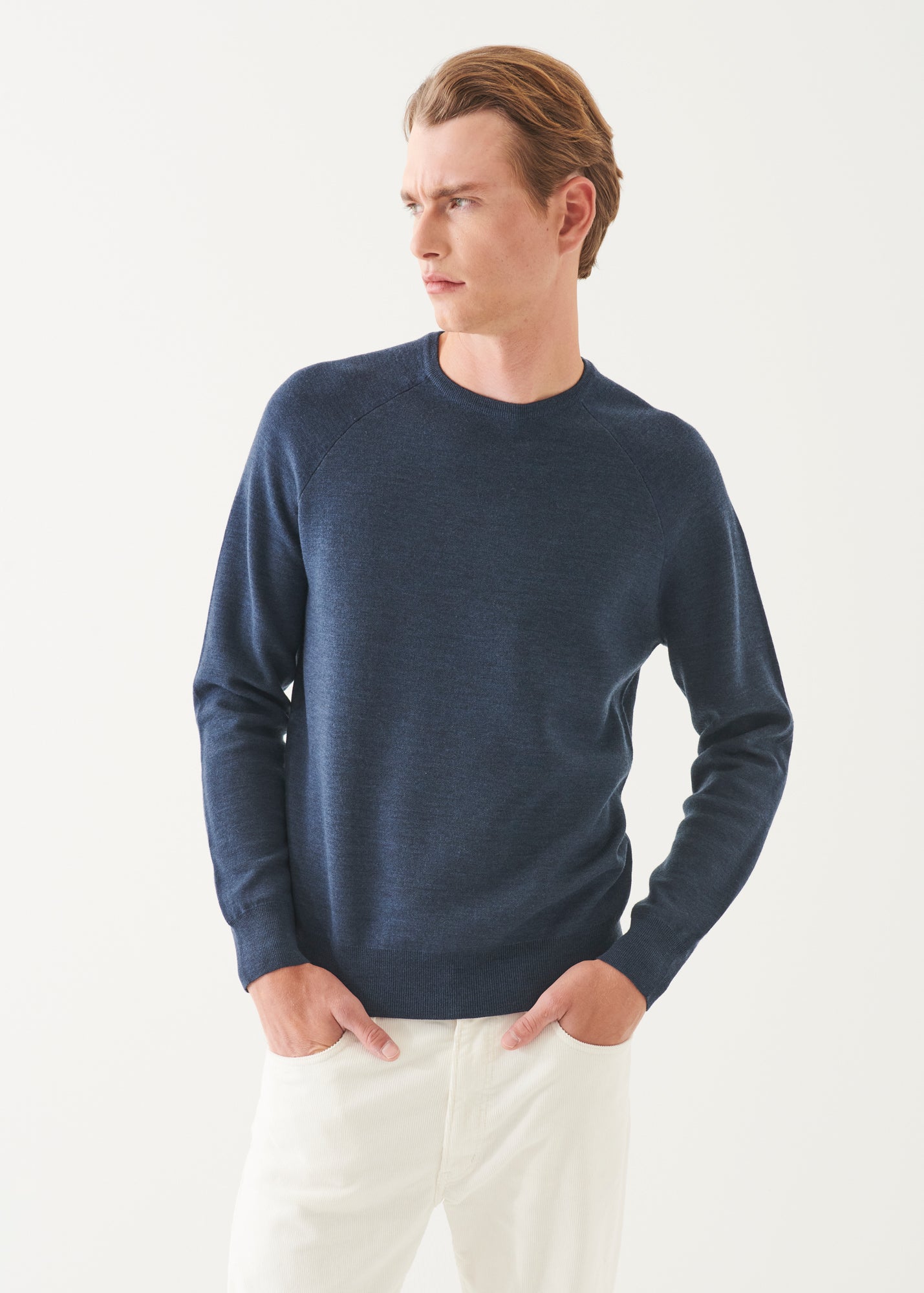 Double Face Merino Raglan Crewneck - PATRICK ASSARAF