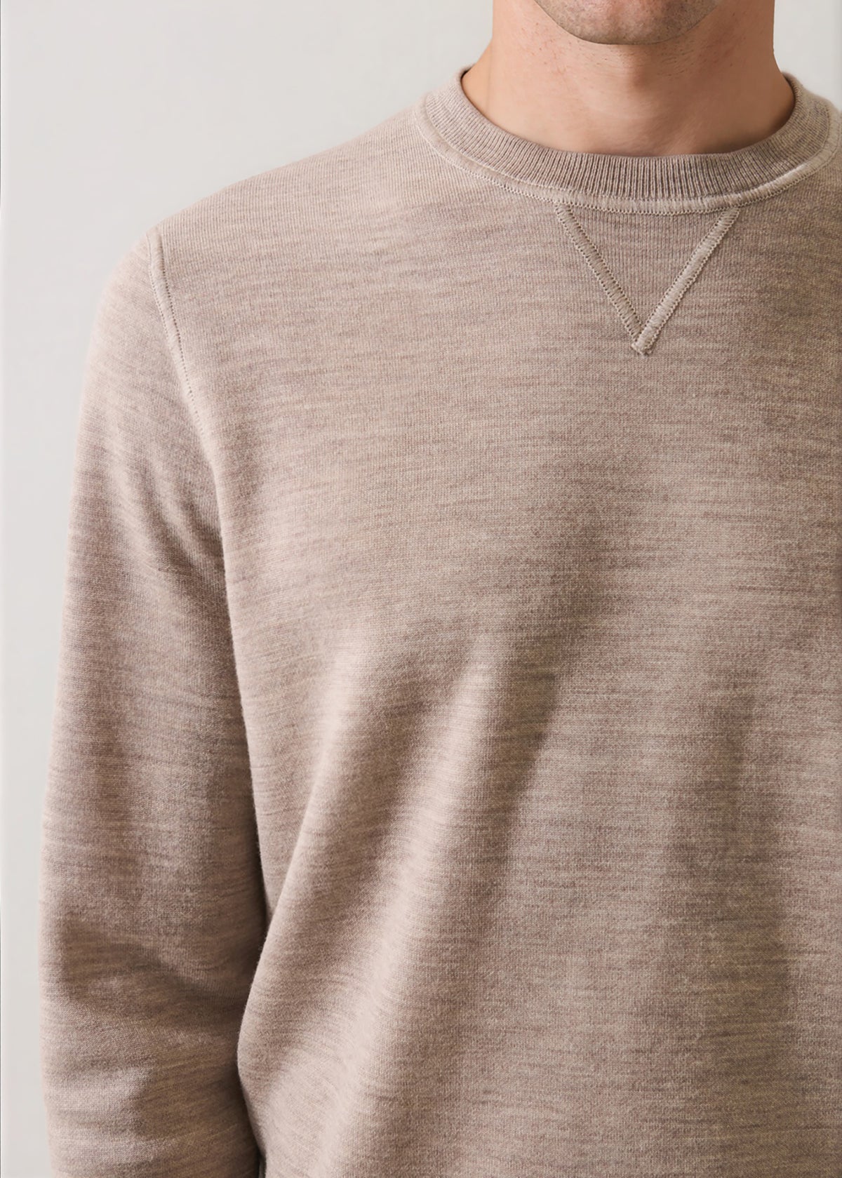 Double Face Merino Wool Crewneck - PATRICK ASSARAF