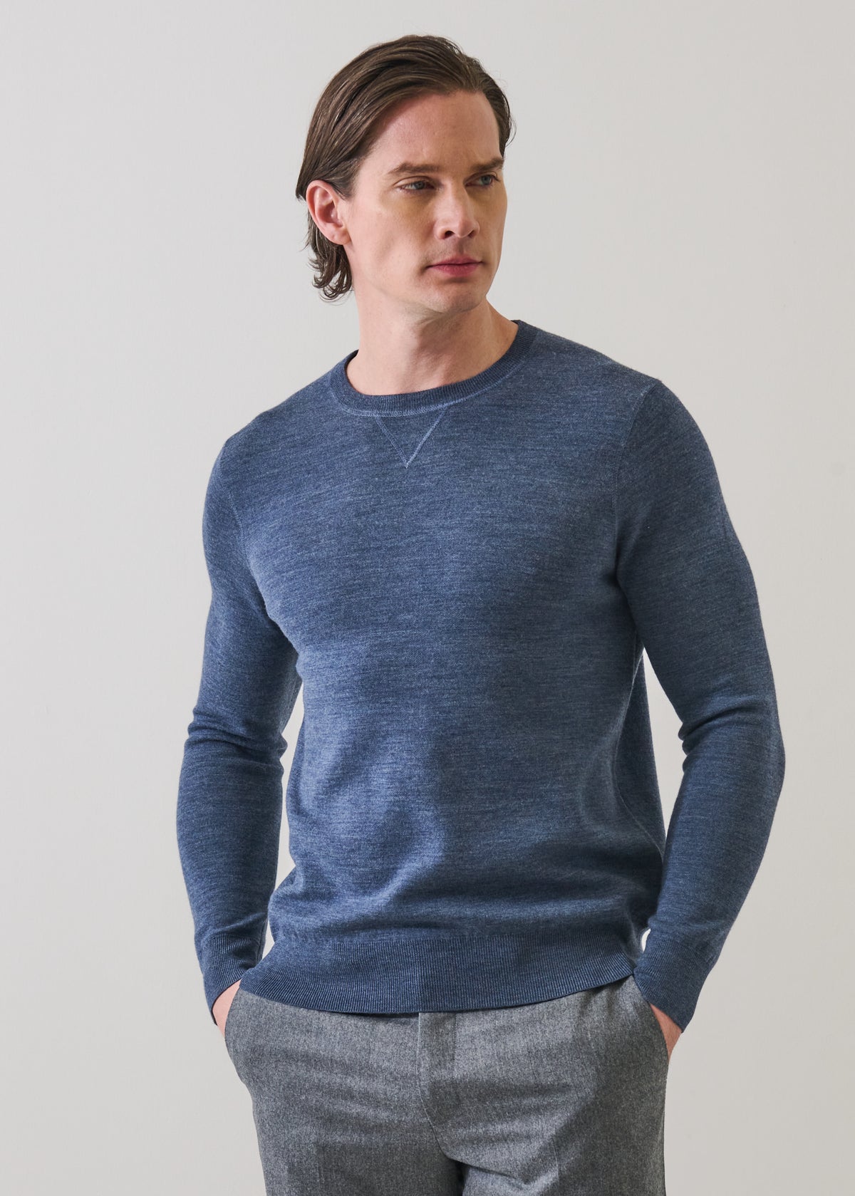 Double Face Merino Wool Crewneck - PATRICK ASSARAF