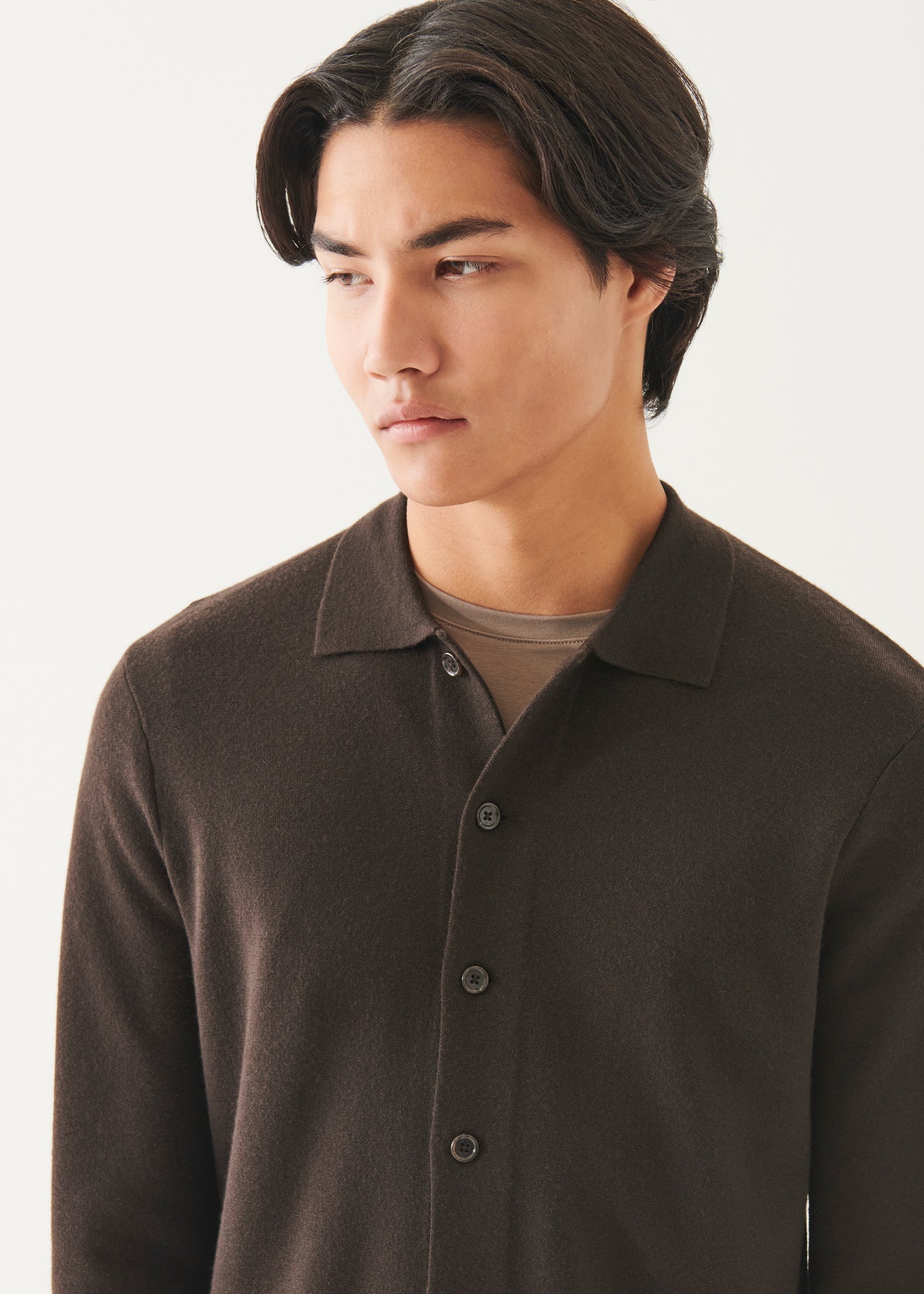 Double Face Merino Button Up Shirt Jacket - PATRICK ASSARAF