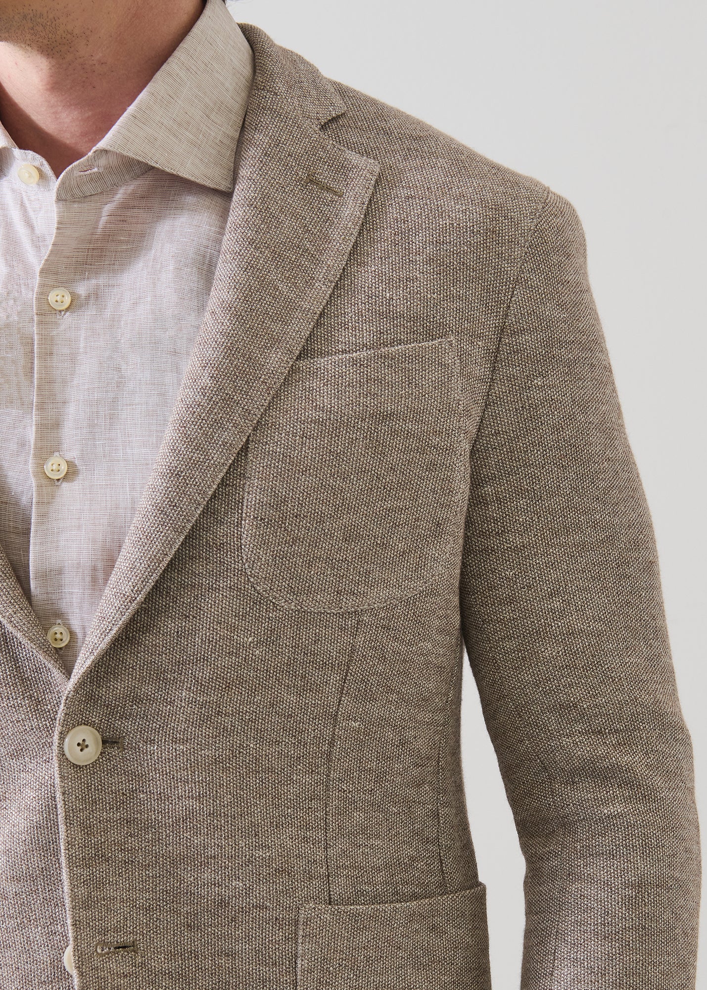 Double Face Cotton-Linen Knit Blazer - PATRICK ASSARAF
