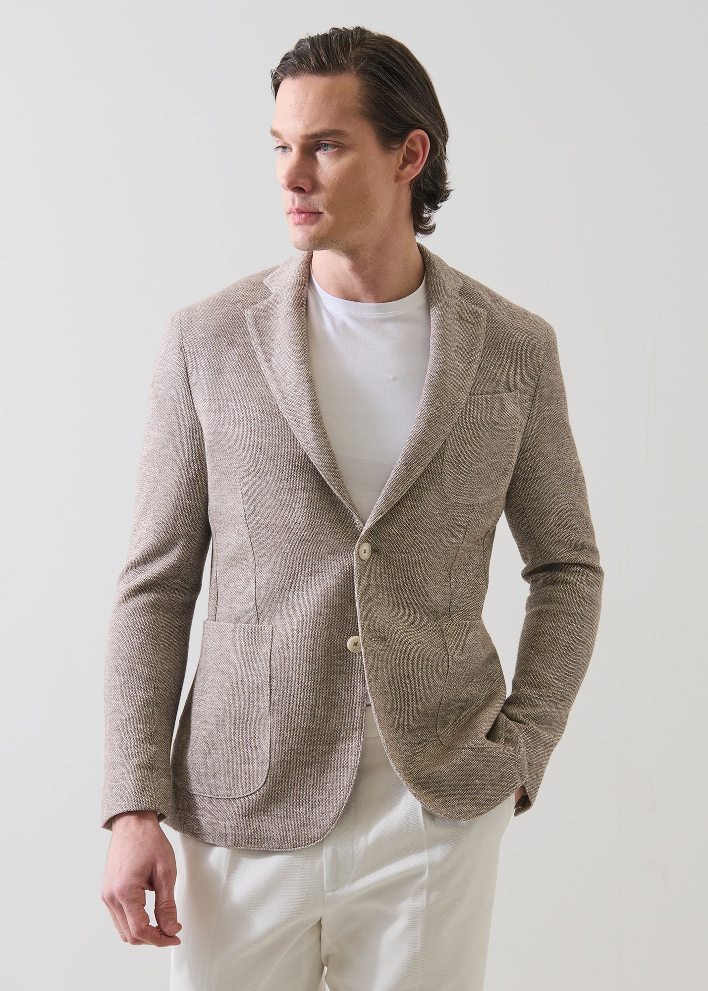 Double Face Cotton-Linen Knit Blazer - PATRICK ASSARAF