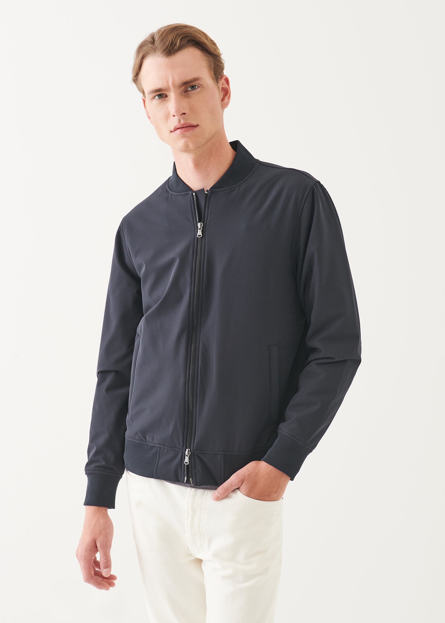 Italian Nylon Stretch Padded Bomber Jacket - PATRICK ASSARAF
