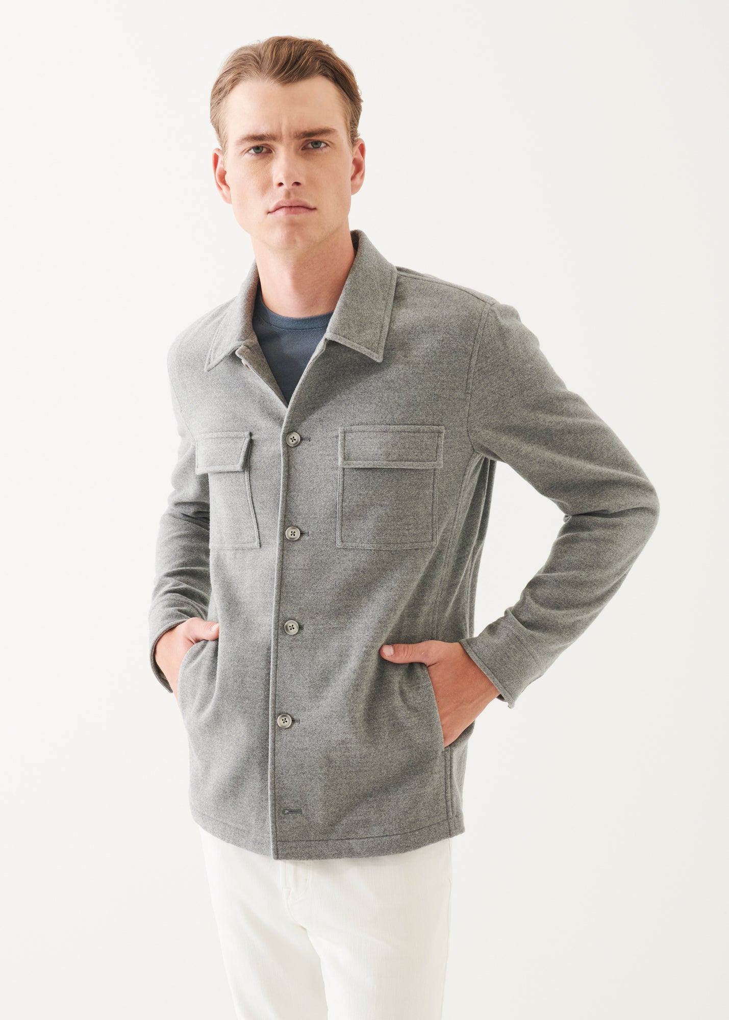 Wool Shirt Jacket - PATRICK ASSARAF