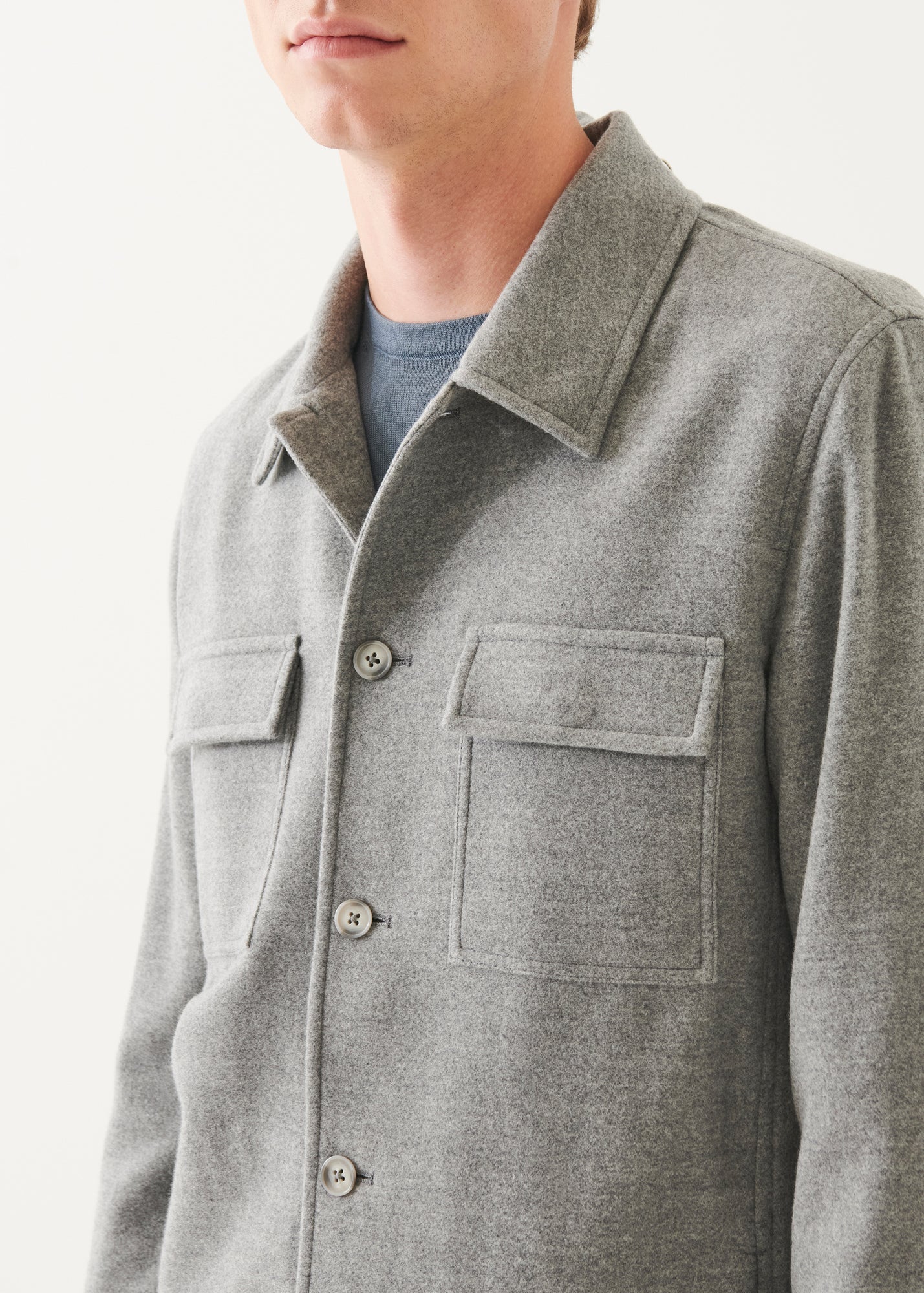 Wool Shirt Jacket - PATRICK ASSARAF