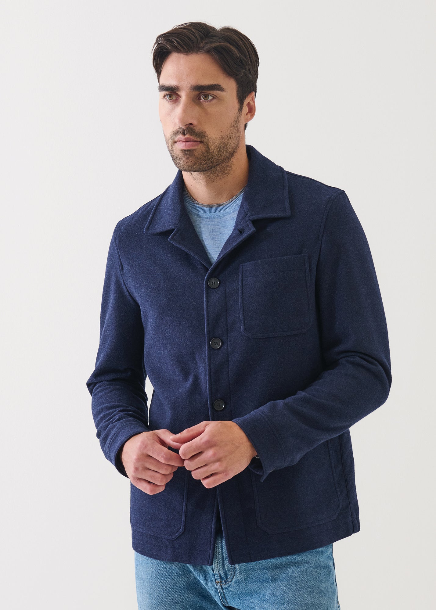 Melange Wool Shirt Jacket