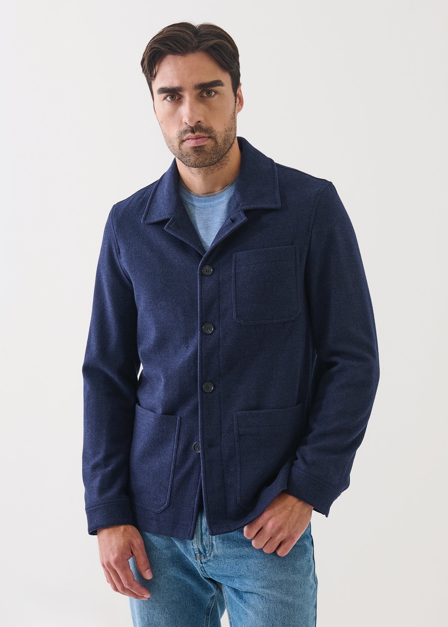 Melange Wool Shirt Jacket