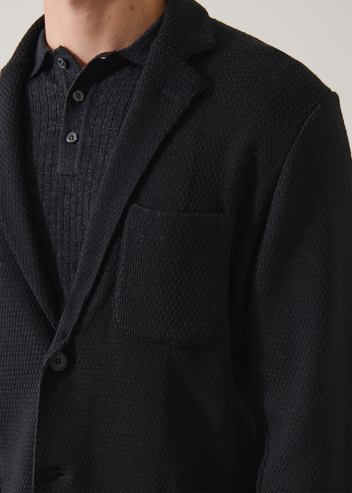 Merino Honeycomb Stitch Two Button Blazer - PATRICK ASSARAF