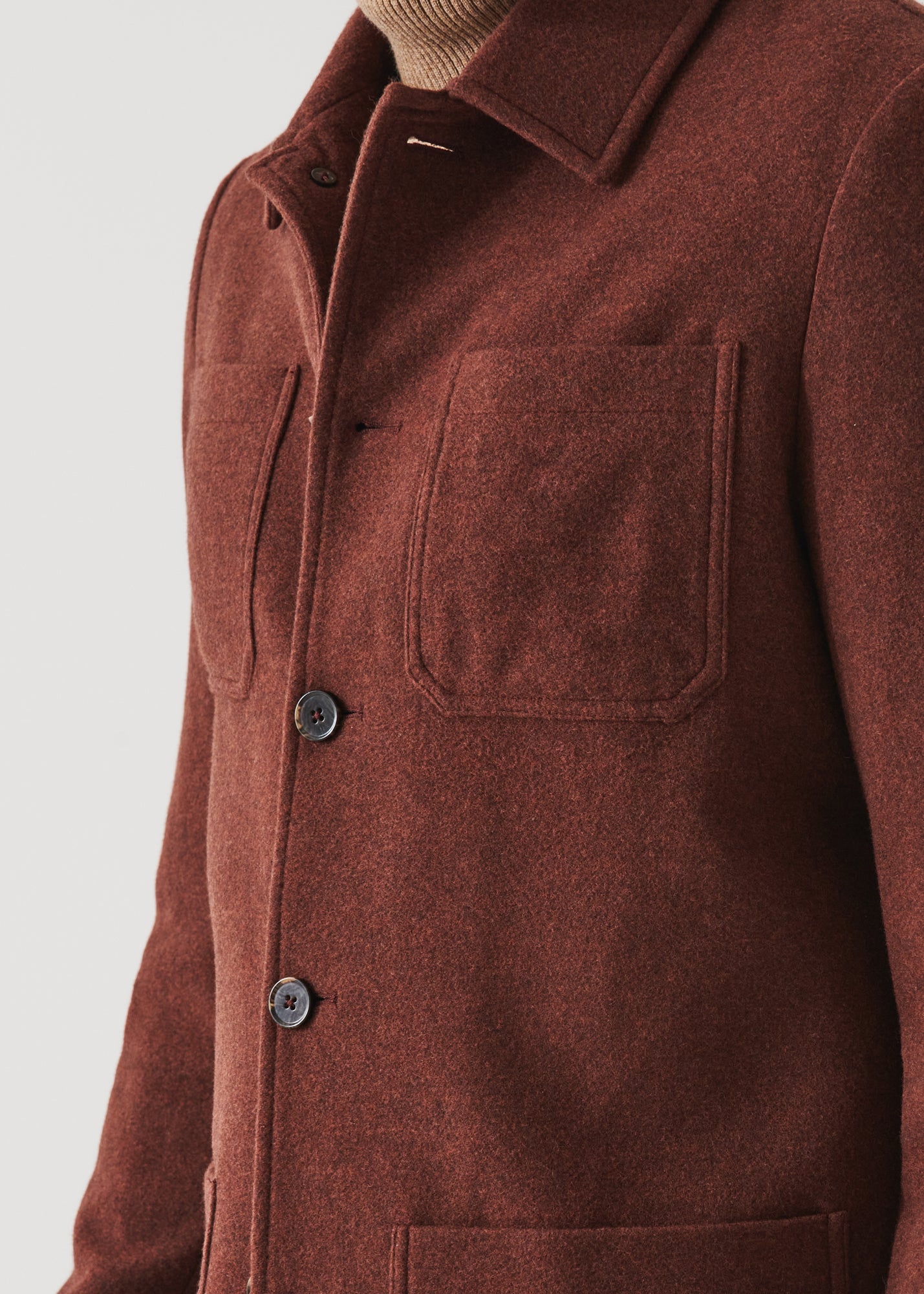WOOL PATCH POCKET SHIRT JACKET | PATRICK ASSARAF.