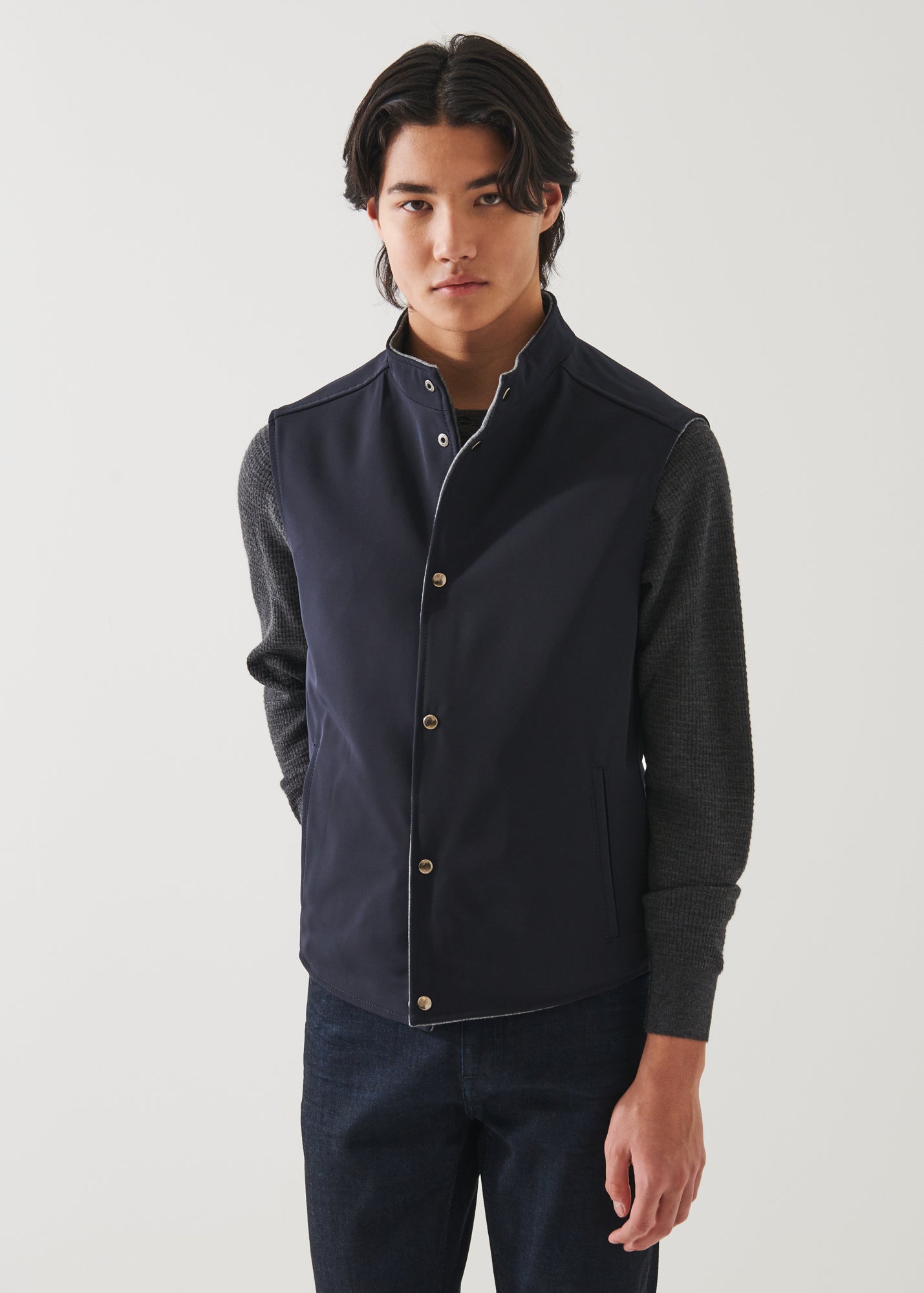 WOOL REVERSIBLE VEST | PATRICK ASSARAF.