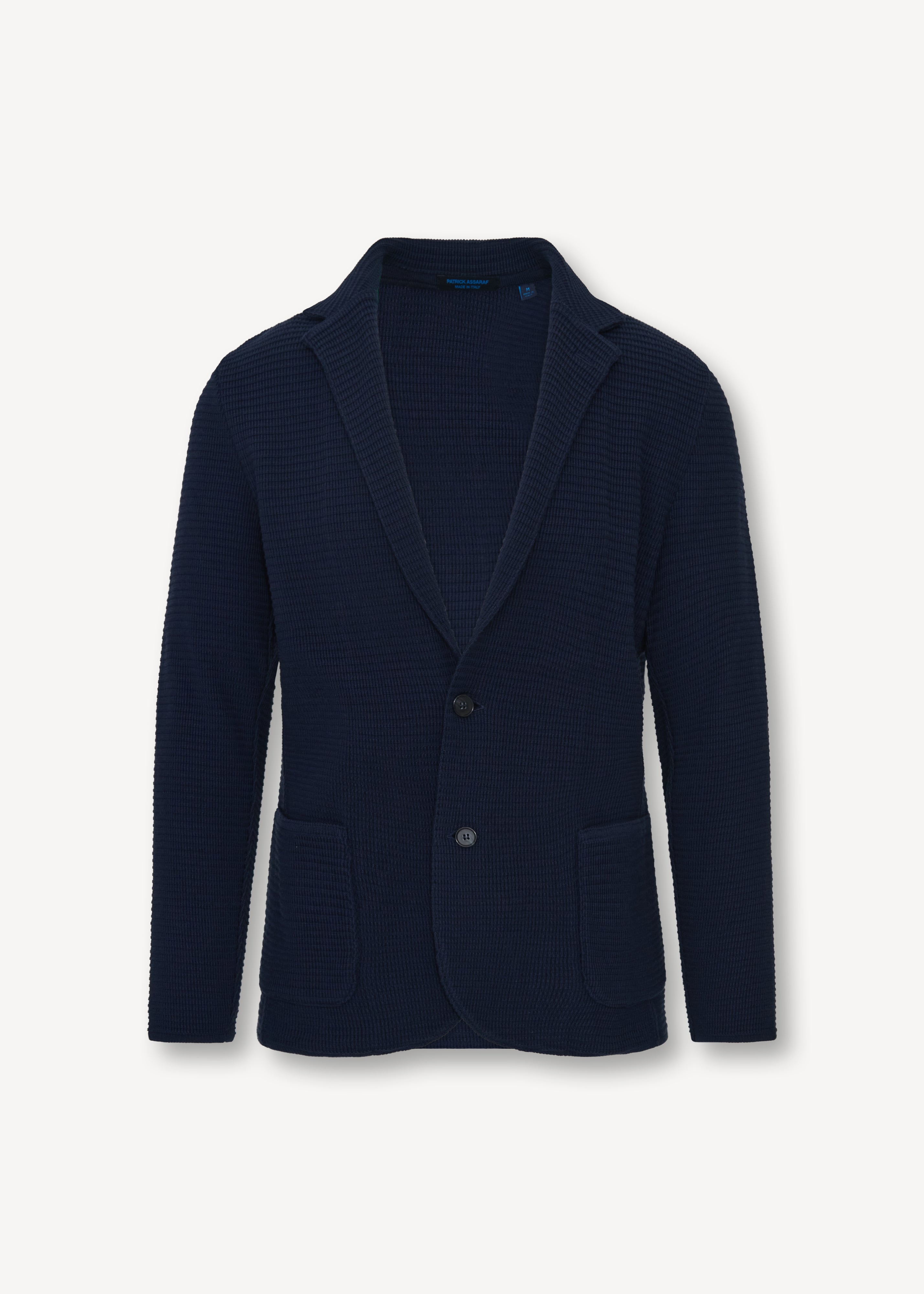 Cotton Grid-Check Knit Blazer - PATRICK ASSARAF