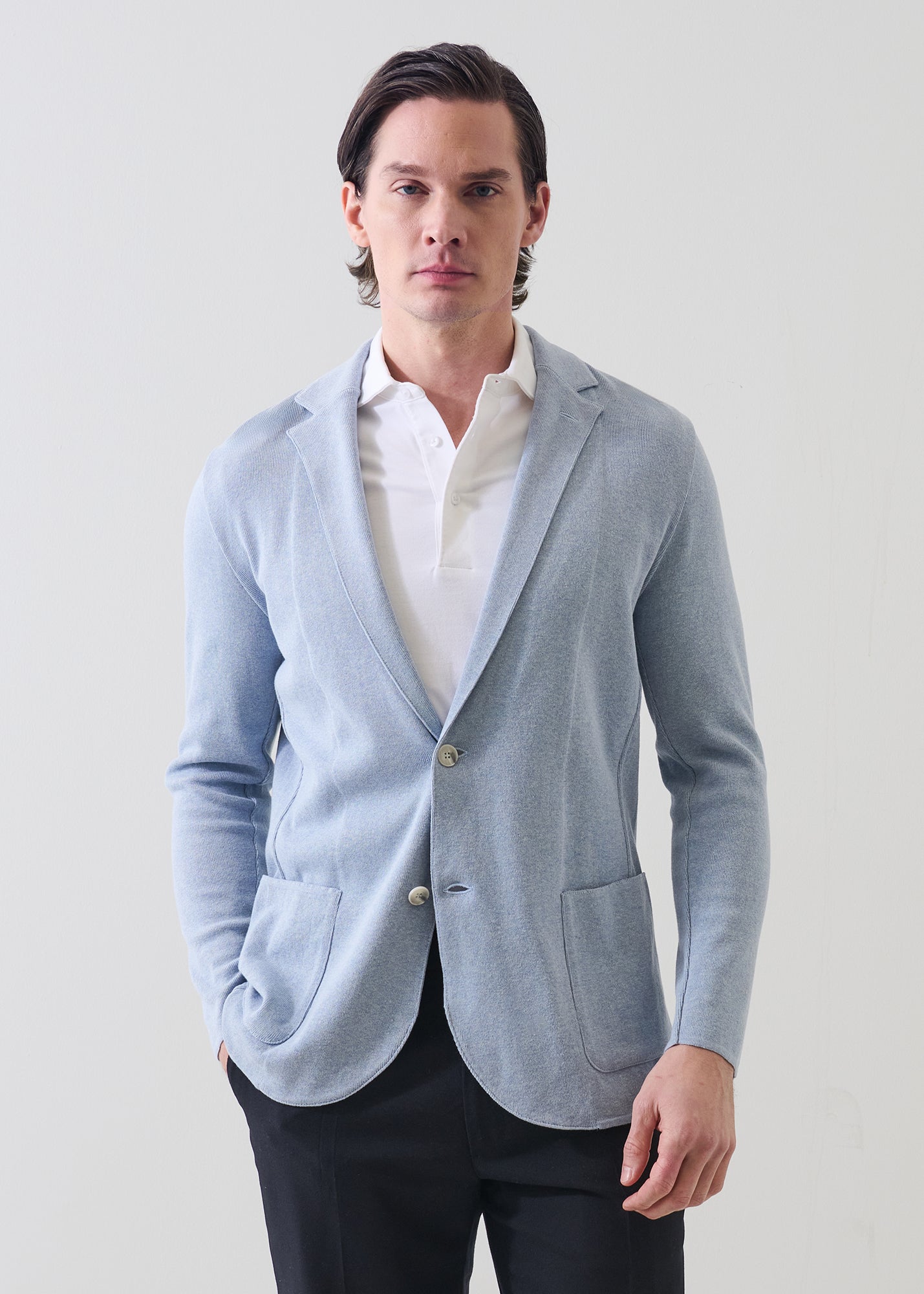 Cotton Half Milano Knit Blazer - PATRICK ASSARAF