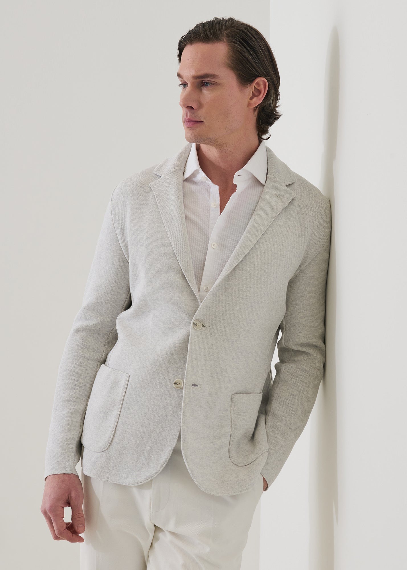 Cotton Half Milano Knit Blazer - PATRICK ASSARAF